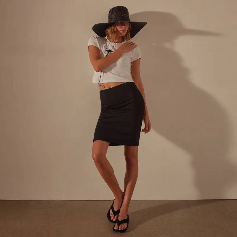 Double Knit Tube Skirt - Black sold by James Perse