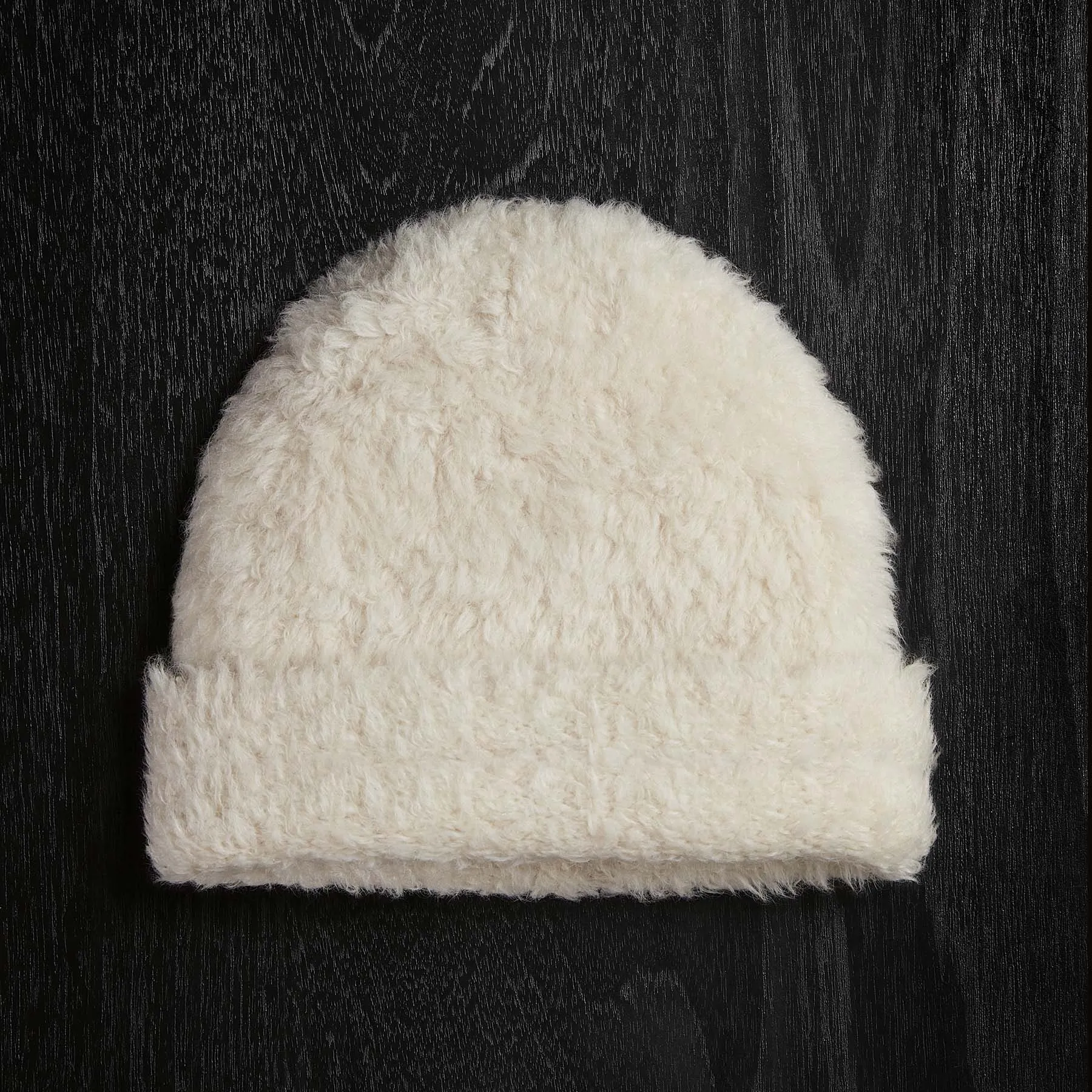 Wool Blend Sherpa Beanie - Natural sold by James Perse