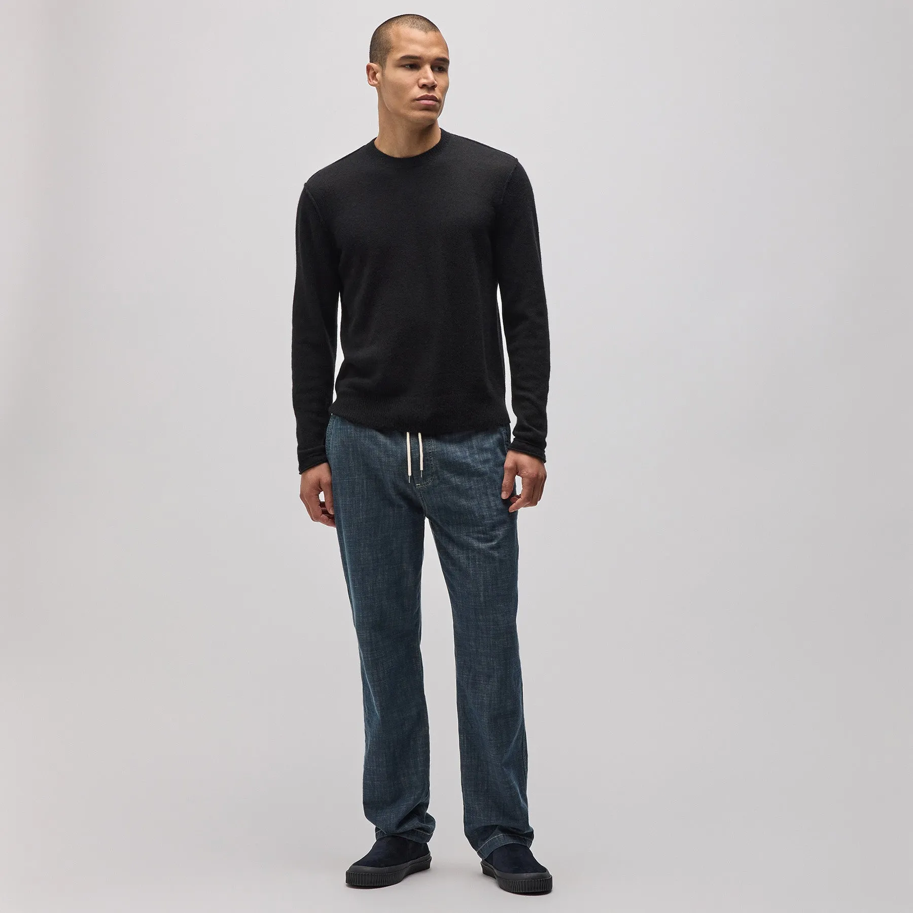 Lightweight Cashmere Crew - Black sold by James Perse product image thumbnail 3