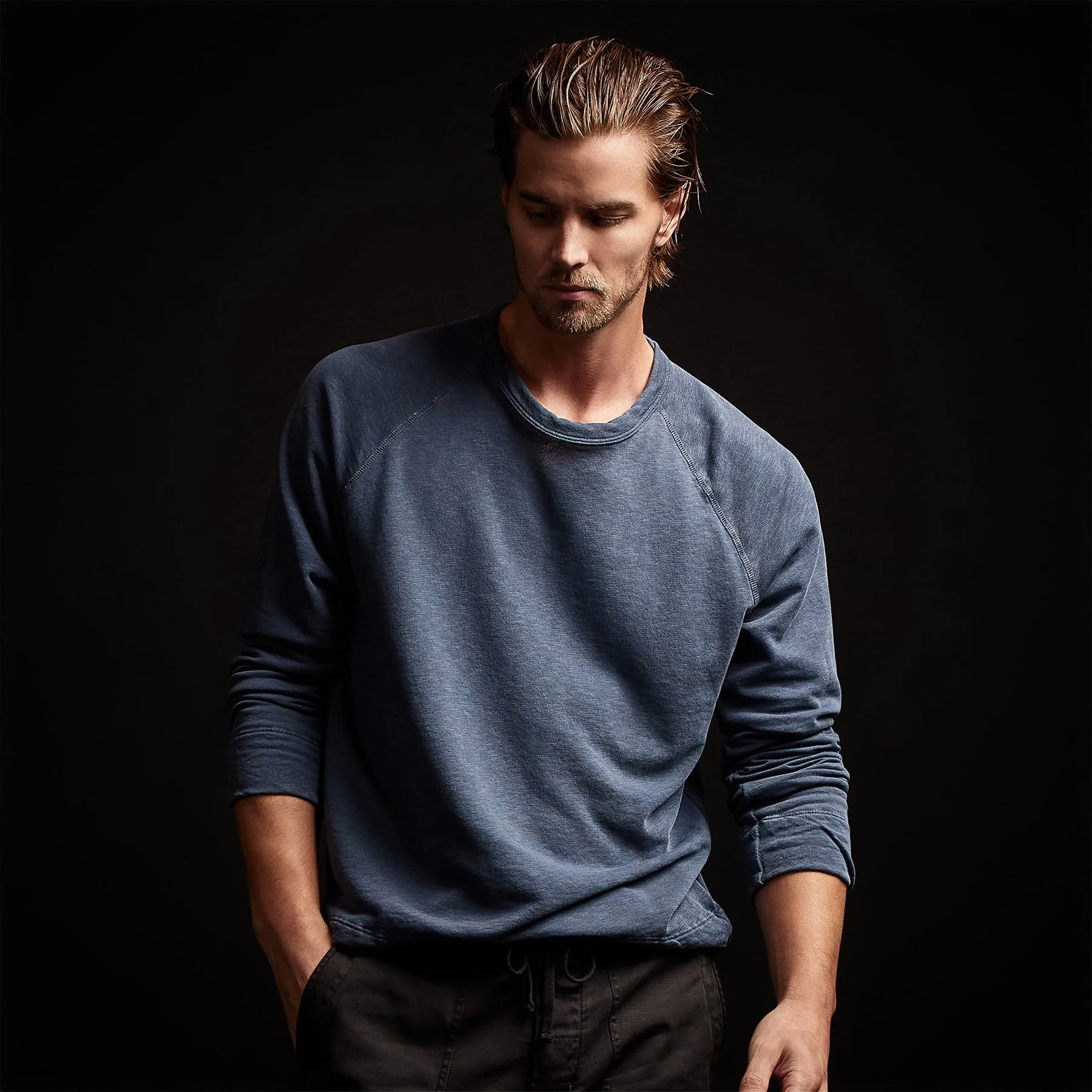 Vintage French Terry Sweatshirt - Sea Captain Pigment sold by James Perse