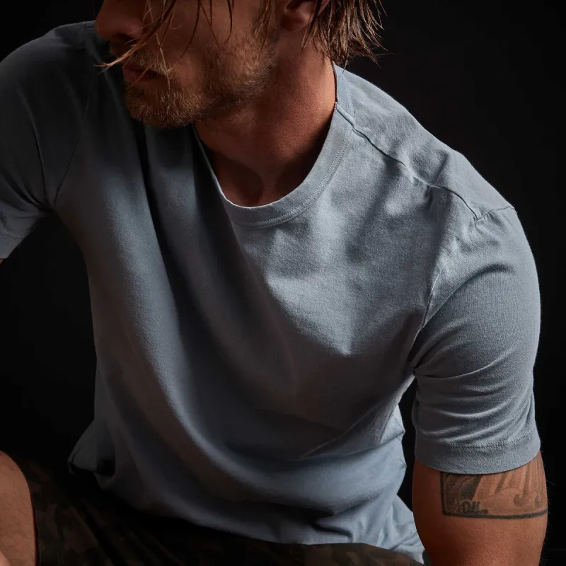 Short Sleeve Crew Neck - Bluestone Pigment sold by James Perse