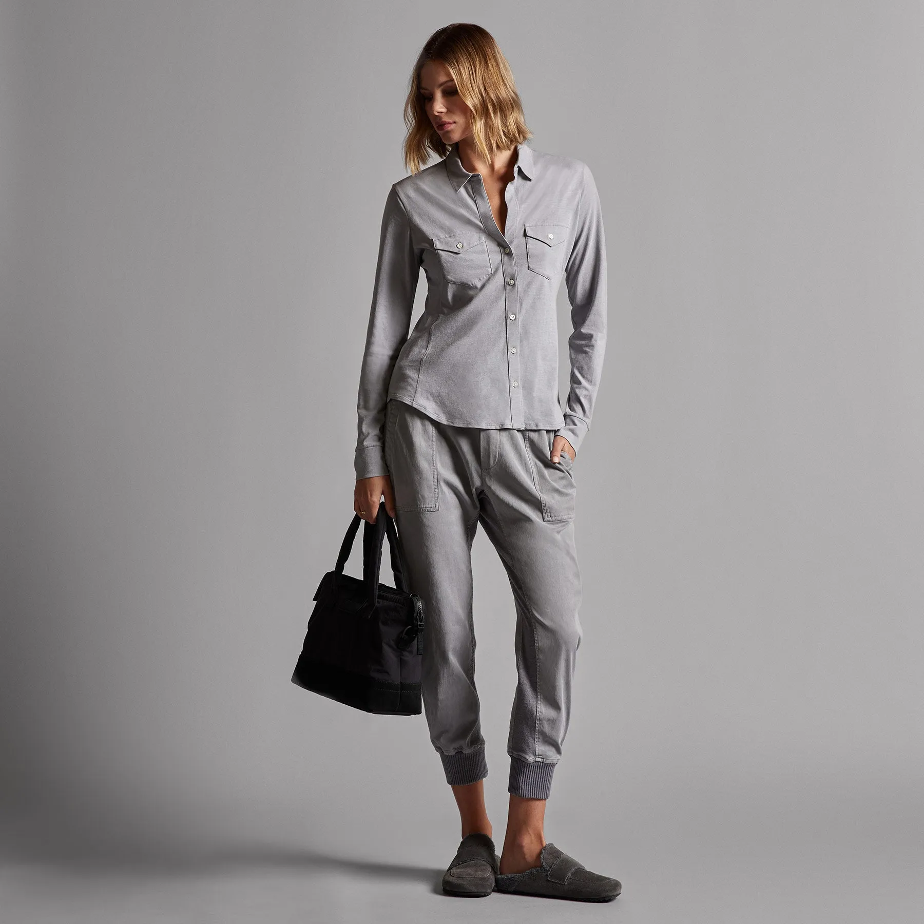 Clean Finish Jersey Shirt - Breeze sold by James Perse product image thumbnail 2