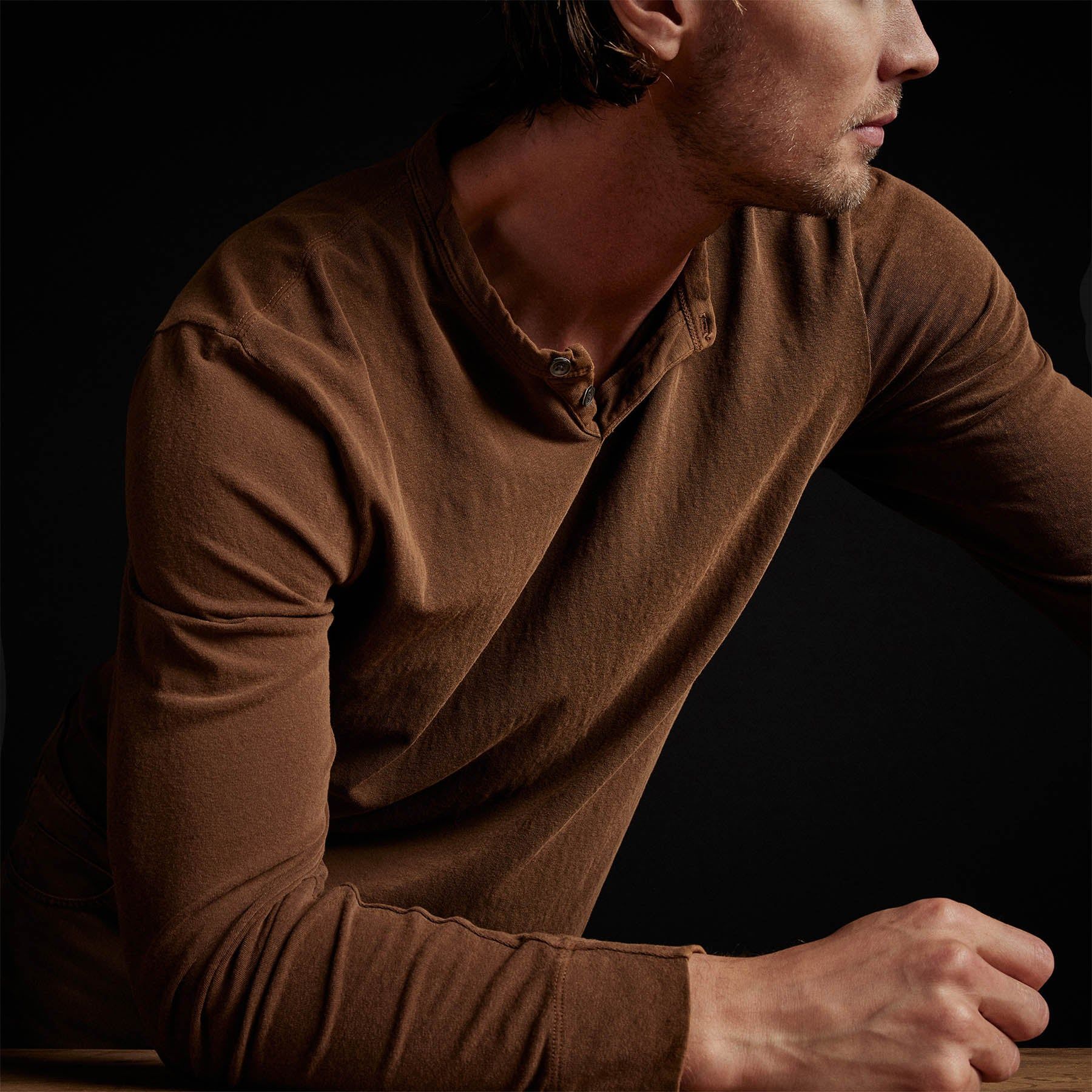 Ranch Henley - Gingerbread Pigment sold by James Perse product image thumbnail 2