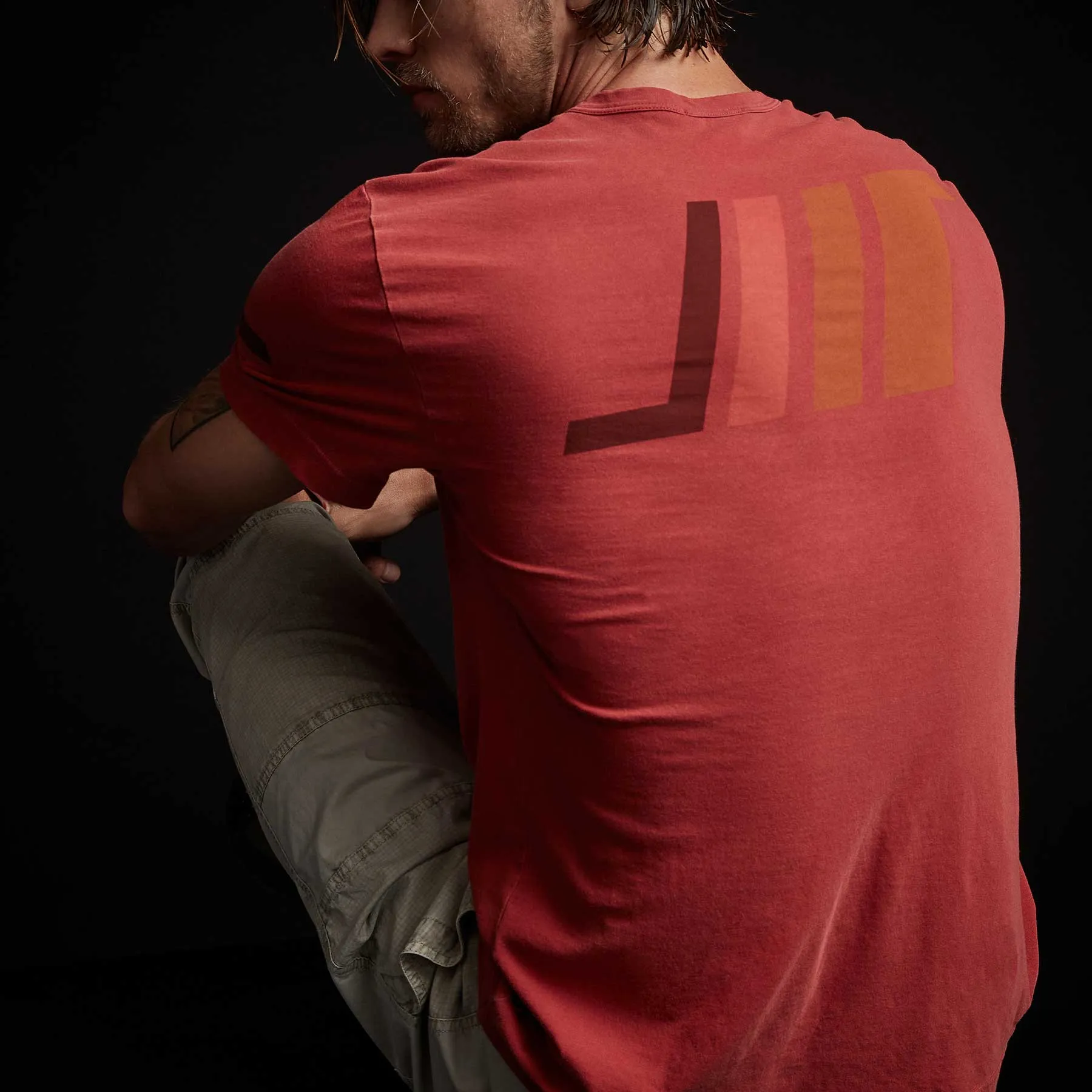 Short Sleeve Graphic Crew Neck - Brick Pigment sold by James Perse product image thumbnail 3