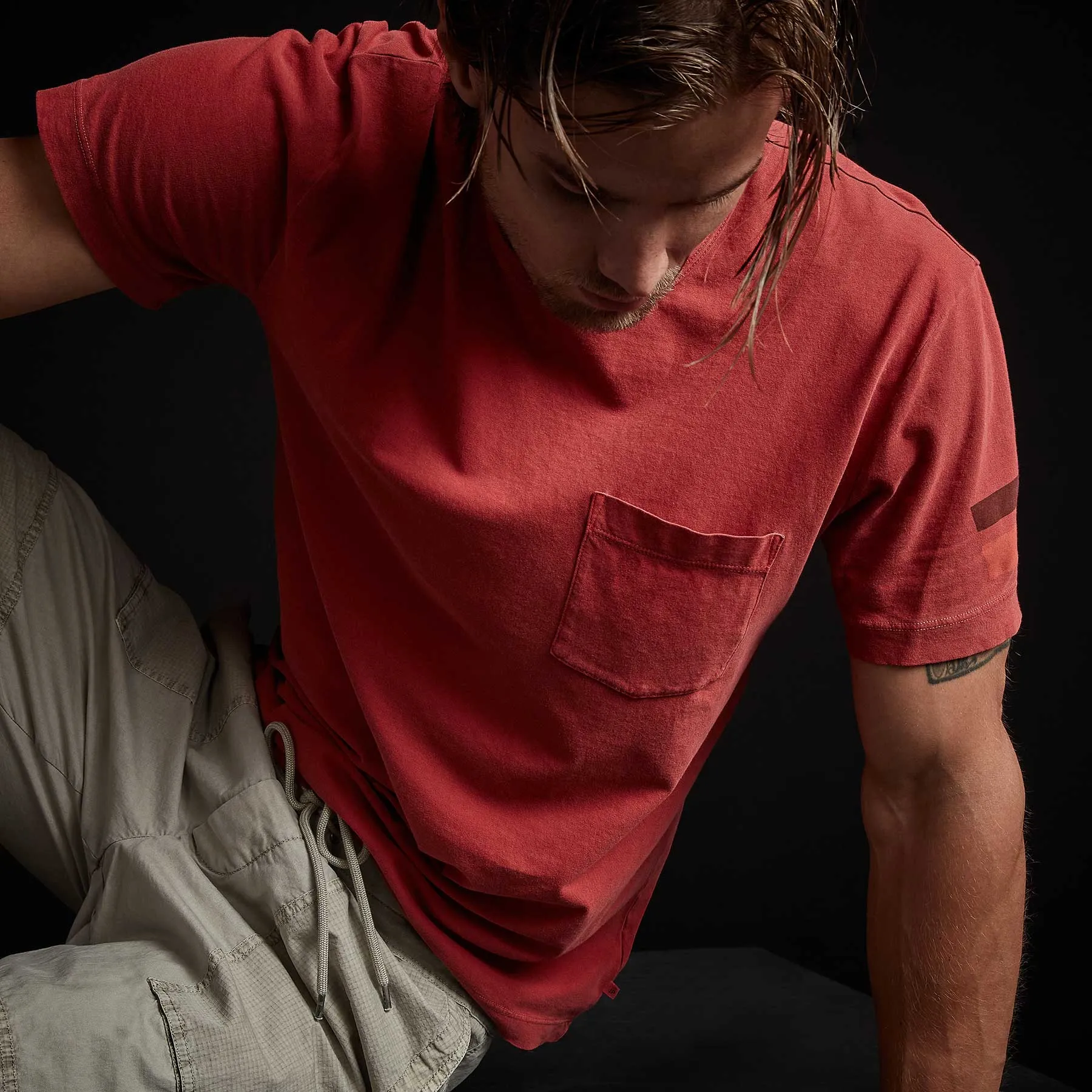 Short Sleeve Graphic Crew Neck - Brick Pigment sold by James Perse product image thumbnail 4