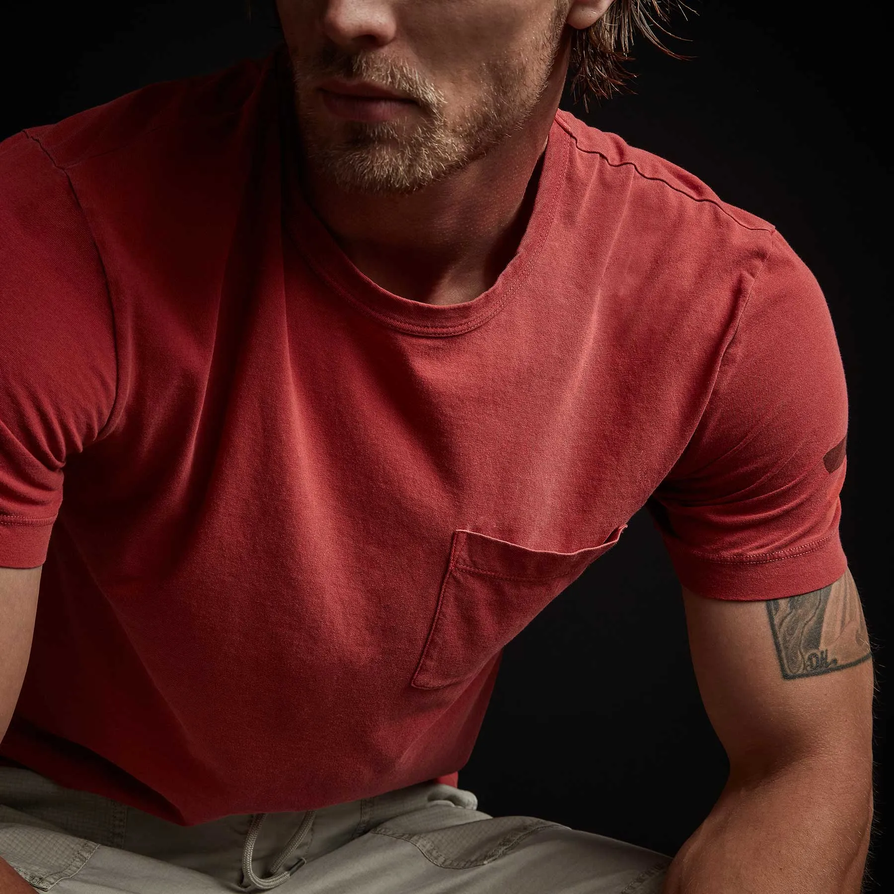 Short Sleeve Graphic Crew Neck - Brick Pigment sold by James Perse product image thumbnail 2