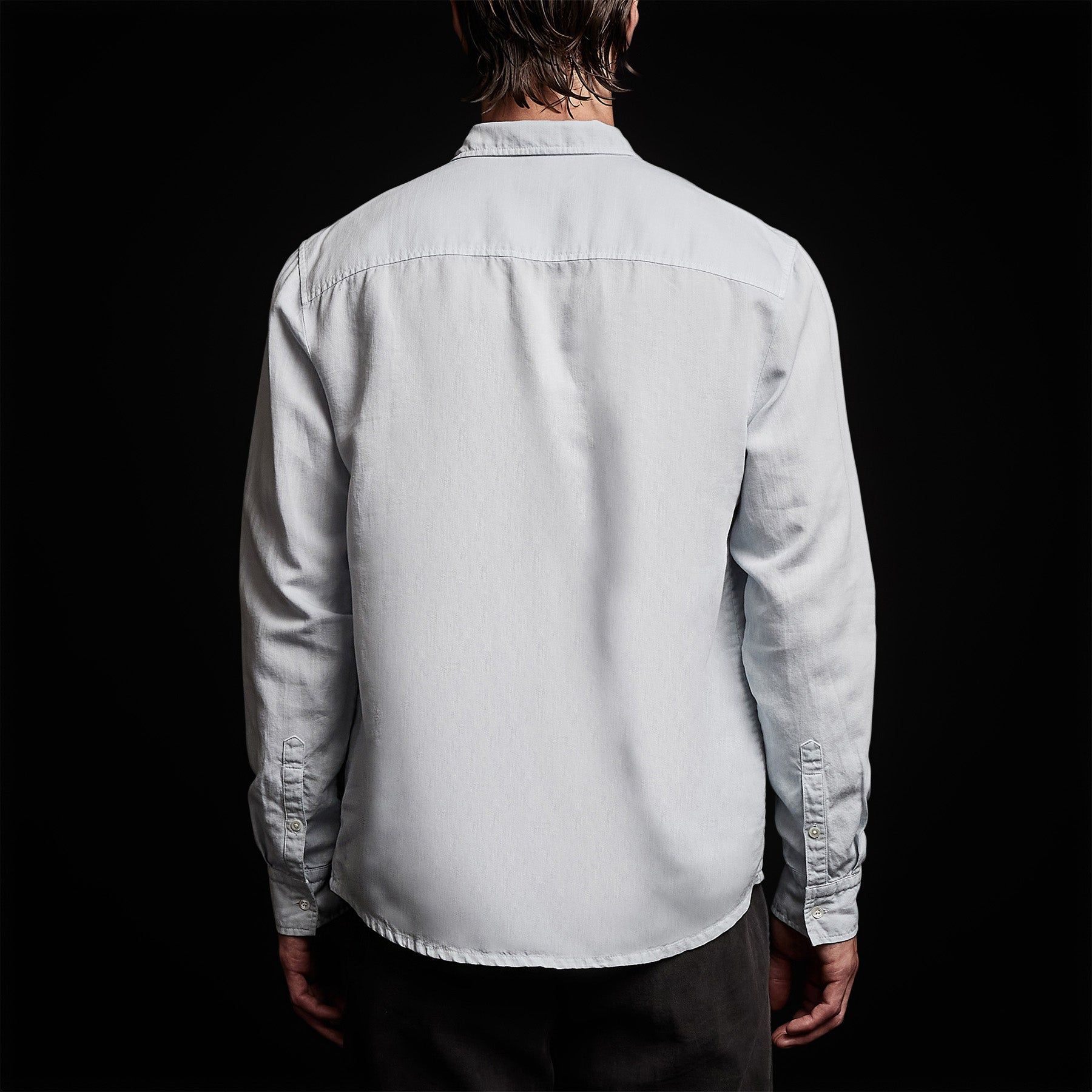 Sierra Cotton Linen Shirt - Baby Blue Pigment sold by James Perse product image thumbnail 5