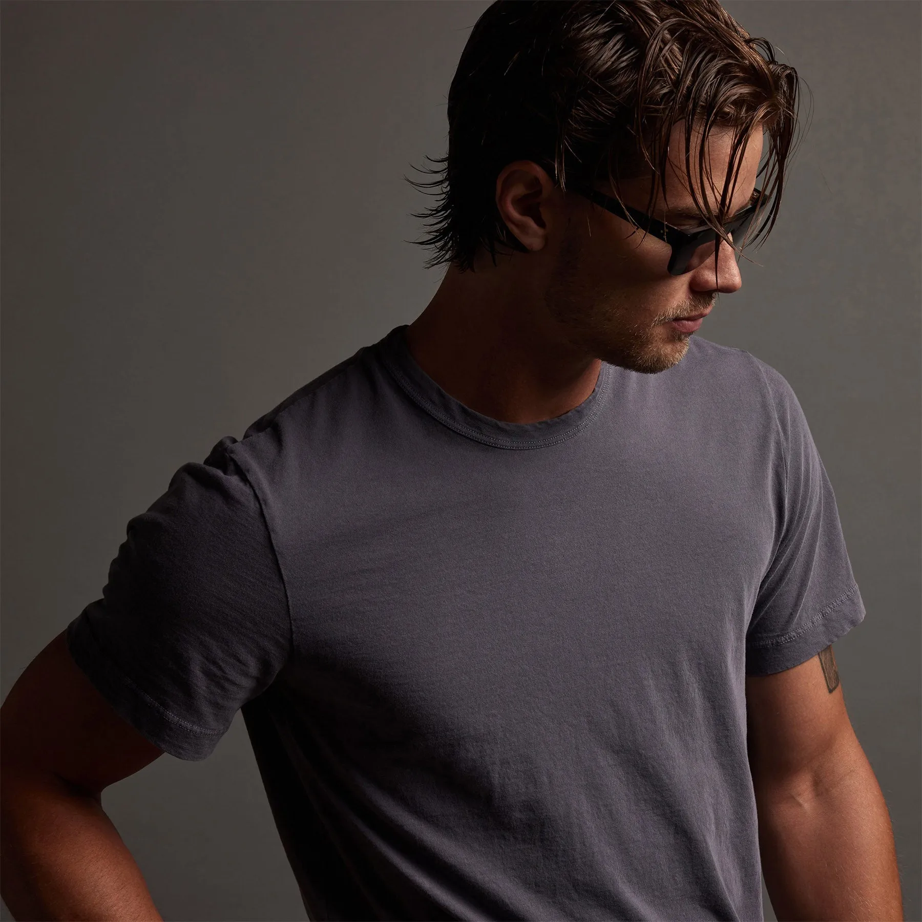 Short Sleeve Crew Neck - Flannel Pigment sold by James Perse product image thumbnail 2