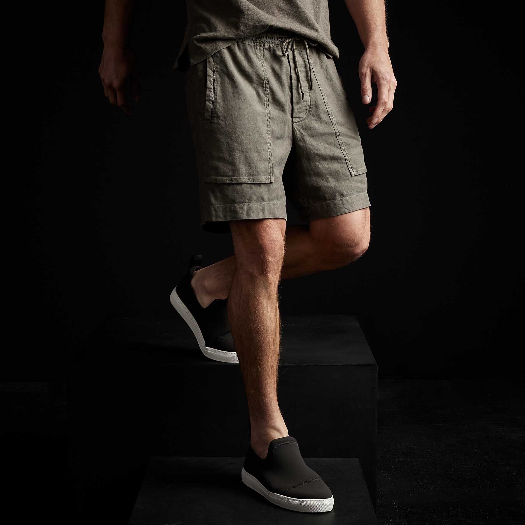 Patch Pocket Short - River Rock Pigment sold by James Perse