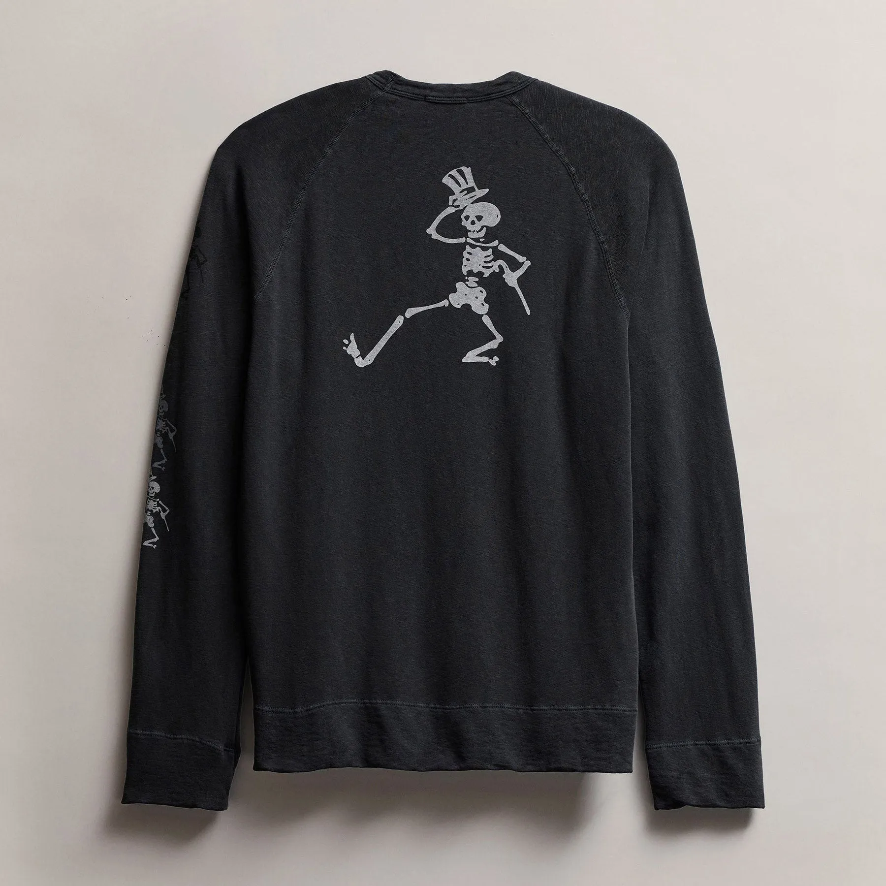 Men's Grateful Dead Dancing Skeleton Sweatshirt - Carbon Pigment sold by James Perse