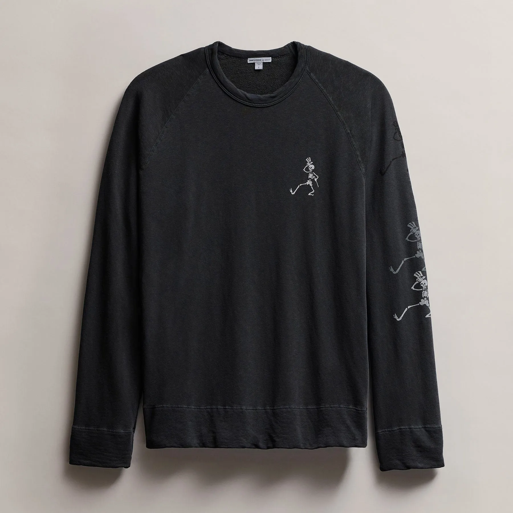 Men's Grateful Dead Dancing Skeleton Sweatshirt - Carbon Pigment sold by James Perse product image thumbnail 2