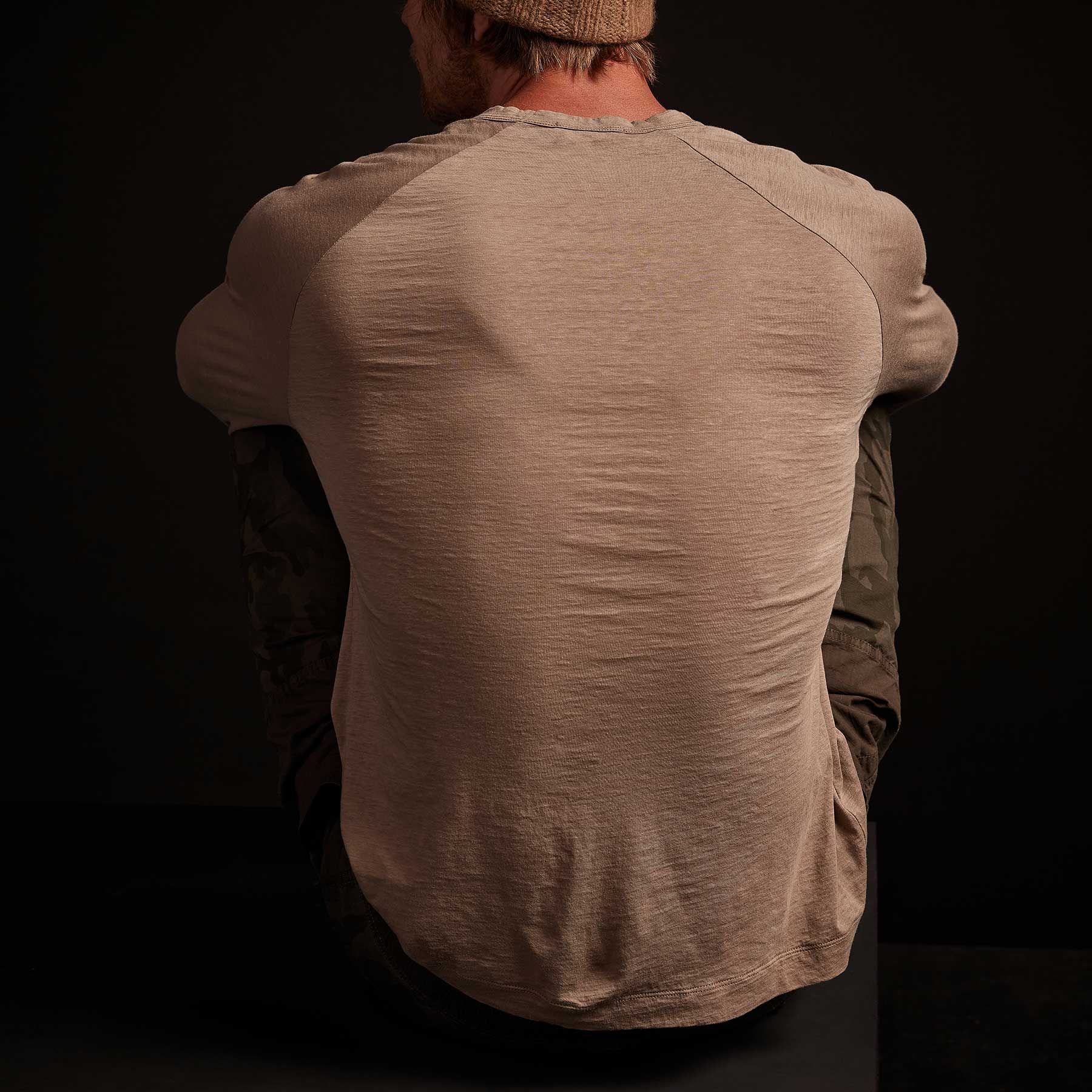 Recycled Lotus Jersey Raglan Crew - Fawn sold by James Perse product image thumbnail 3