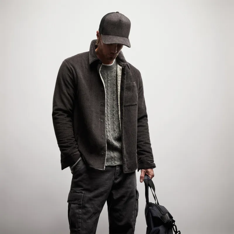 Sherpa Lined Corduroy Shirt Jacket - Kona sold by James Perse