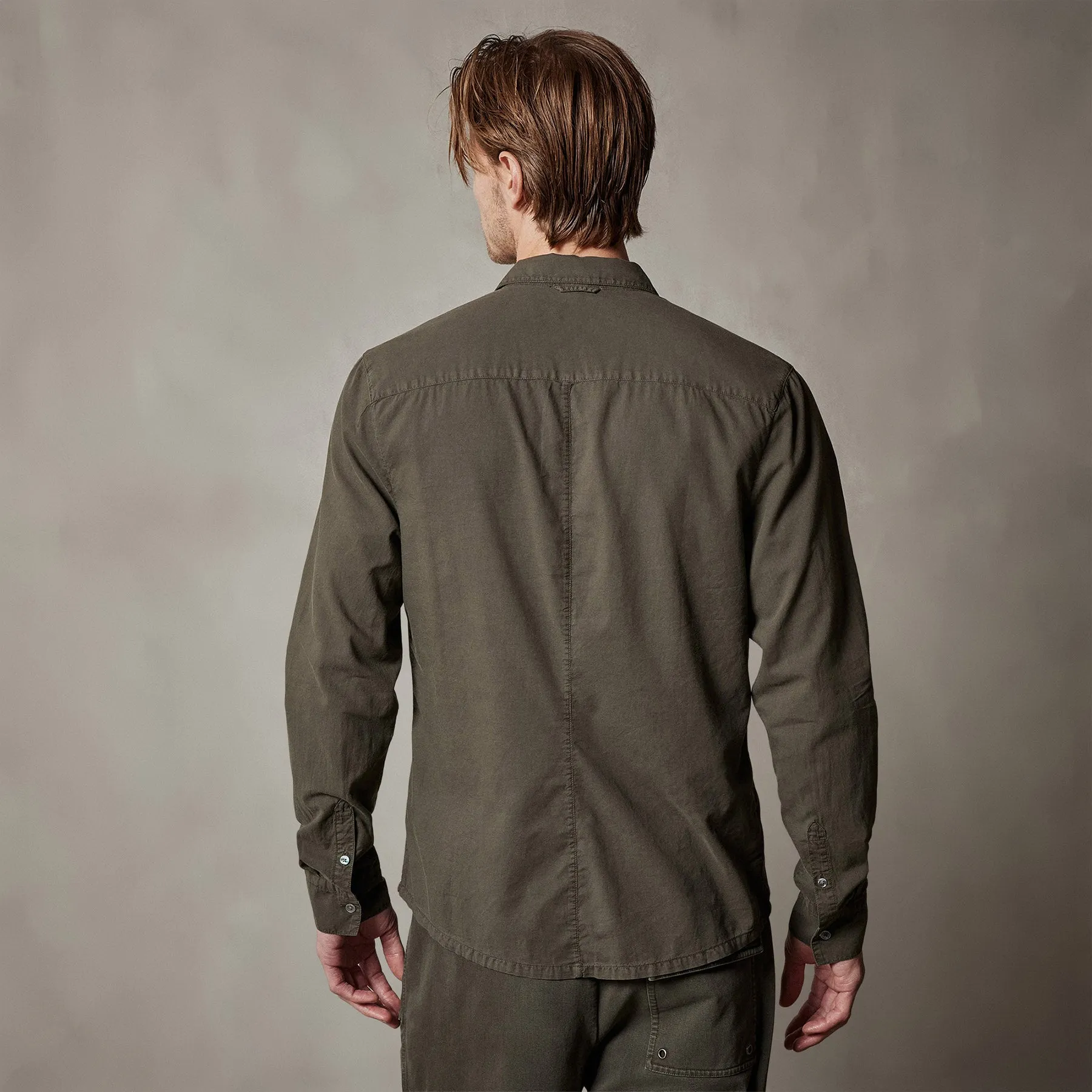 Standard Shirt - Dark Olive Pigment sold by James Perse product image thumbnail 4
