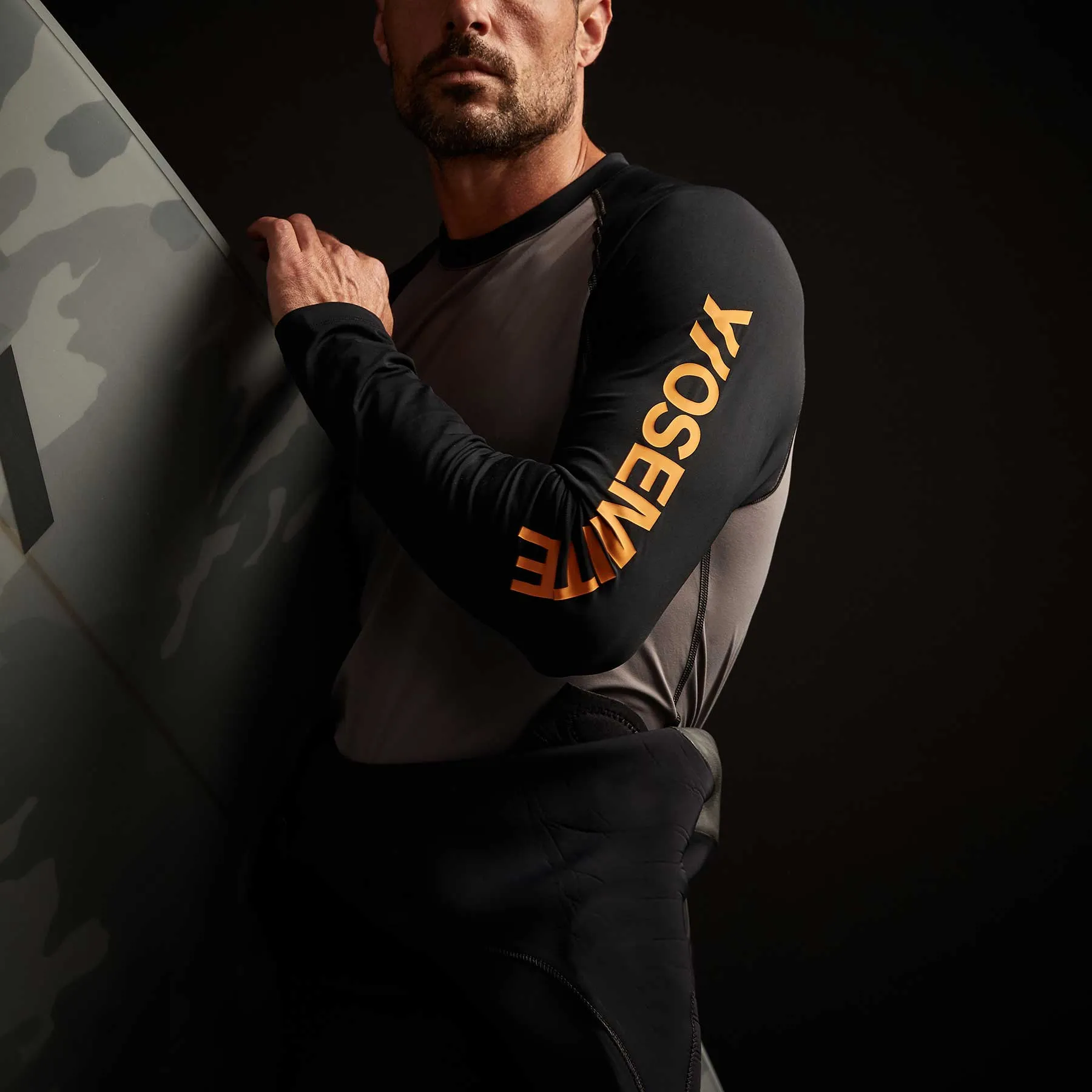 Graphic Performance Knit Raglan - Raccoon Grey/Black sold by James Perse product image thumbnail 2