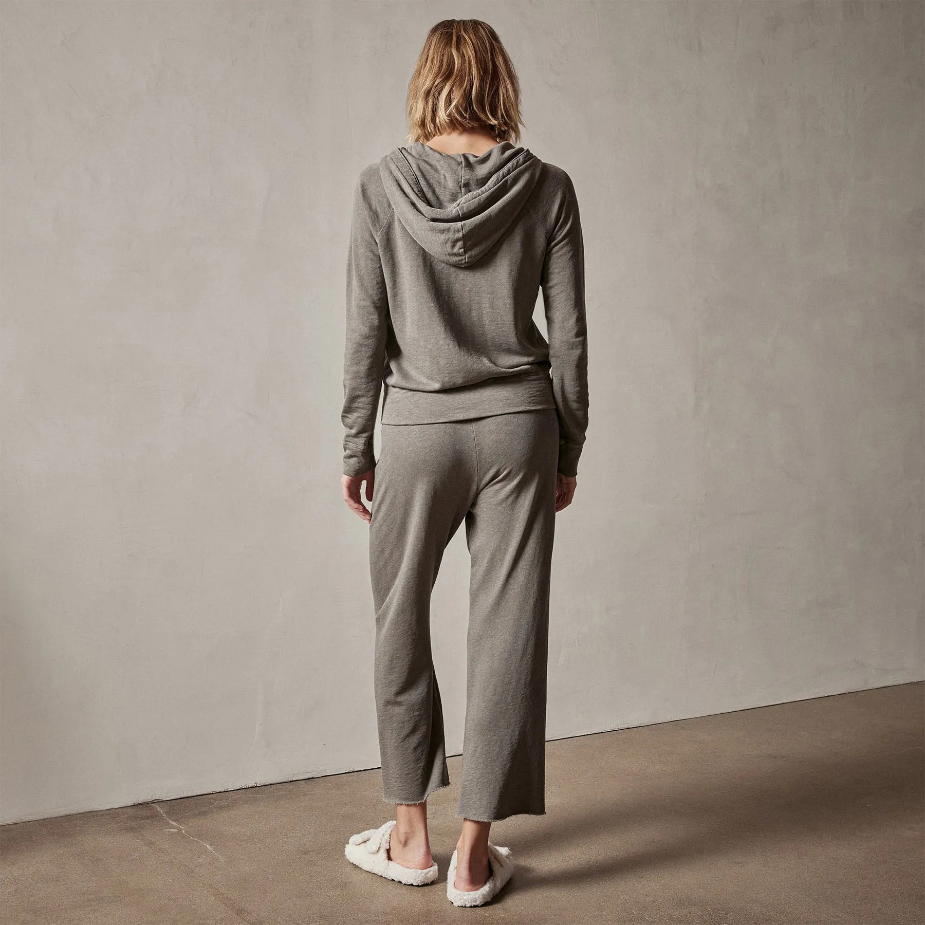 Vintage French Terry Zip Up Hoodie - Burro Pigment sold by James Perse product image thumbnail 4