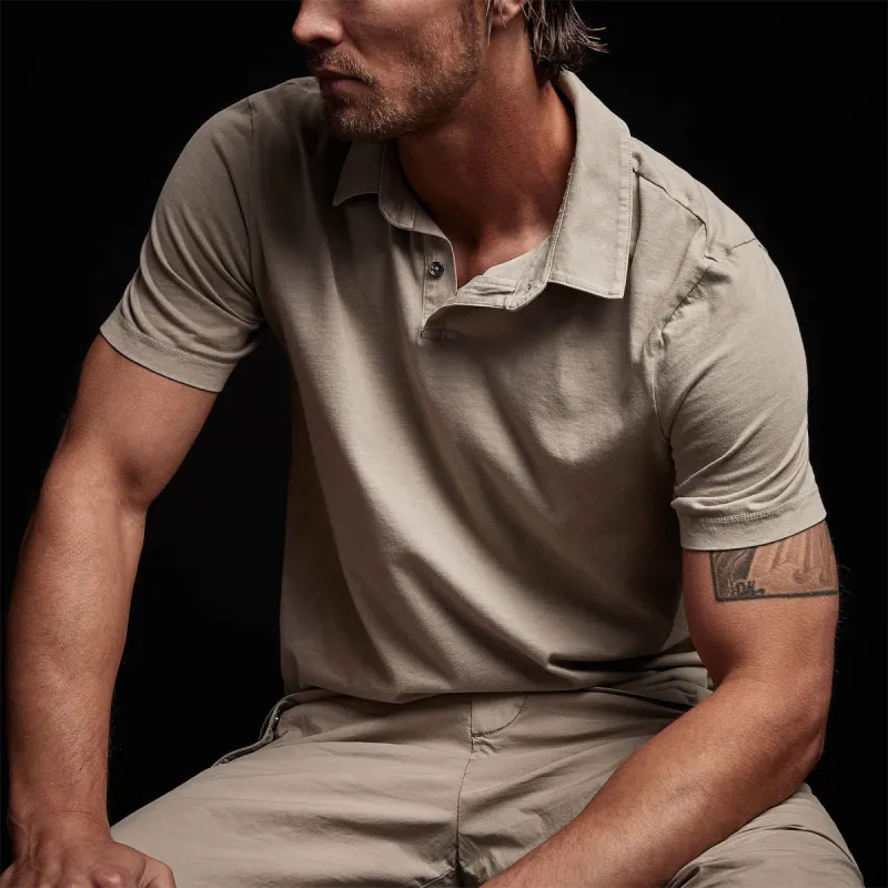 Sueded Jersey Polo - String Pigment sold by James Perse