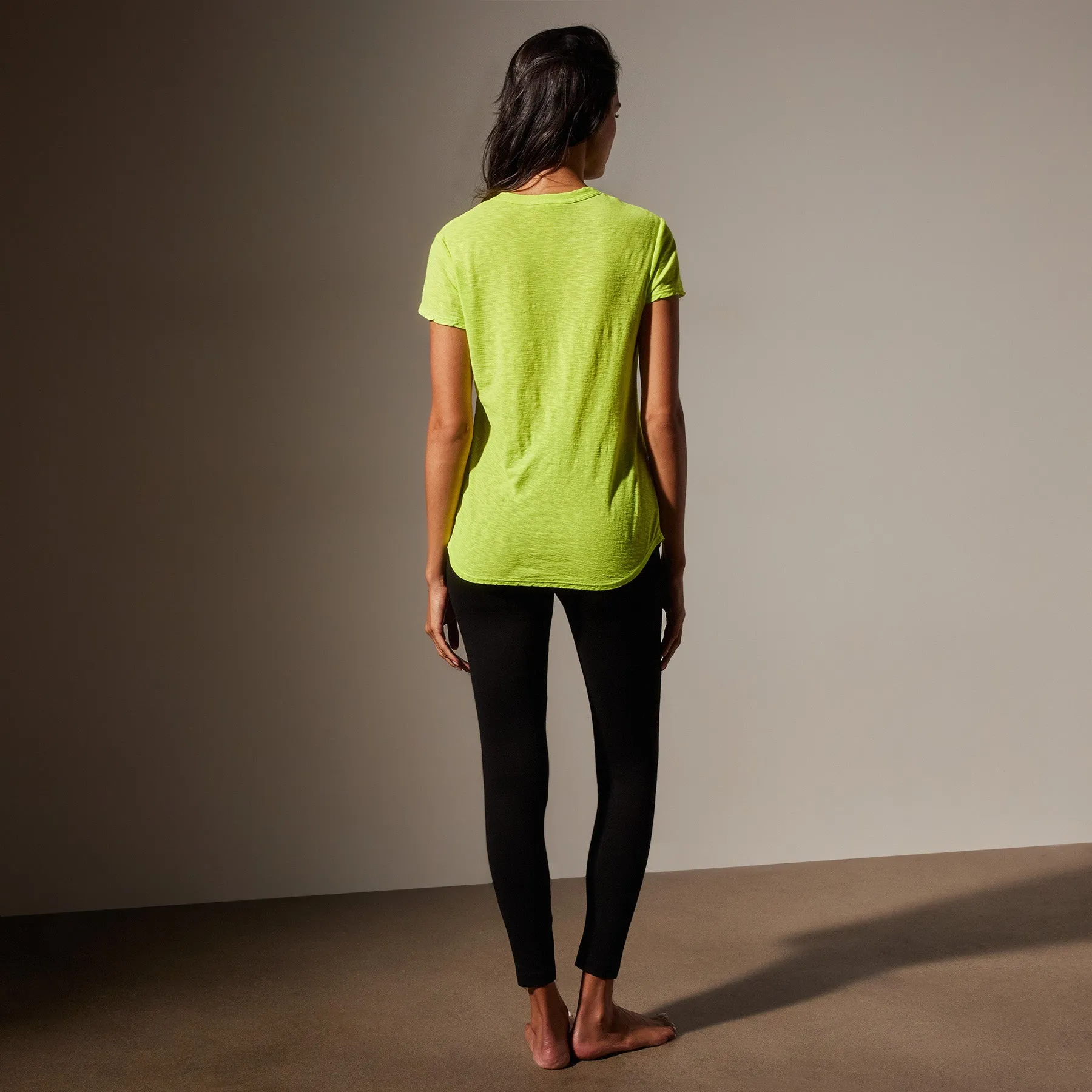 Sheer Slub Crew Neck Tee - Bright Neon sold by James Perse product image thumbnail 2