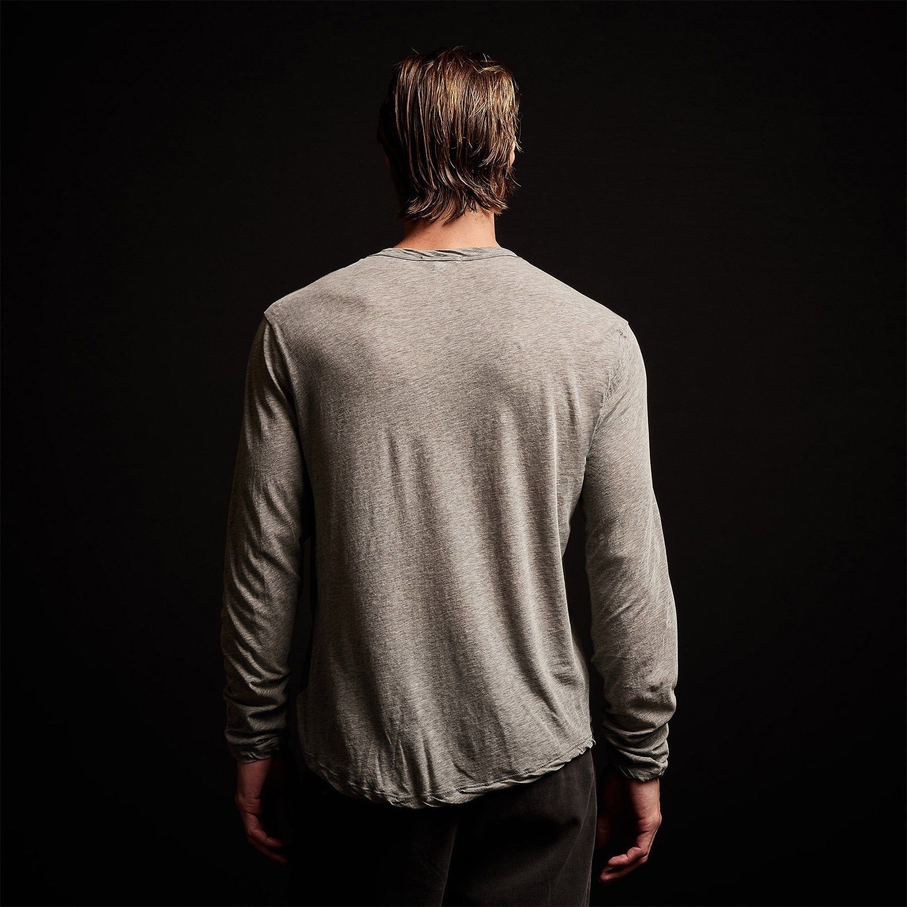 L/S Crew Neck Tee - Heather Grey sold by James Perse product image thumbnail 2