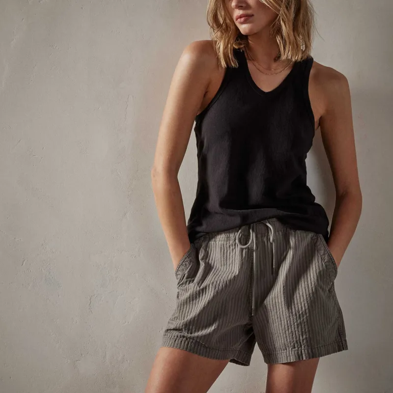 Cut Away Racer Back Tank - Black sold by James Perse