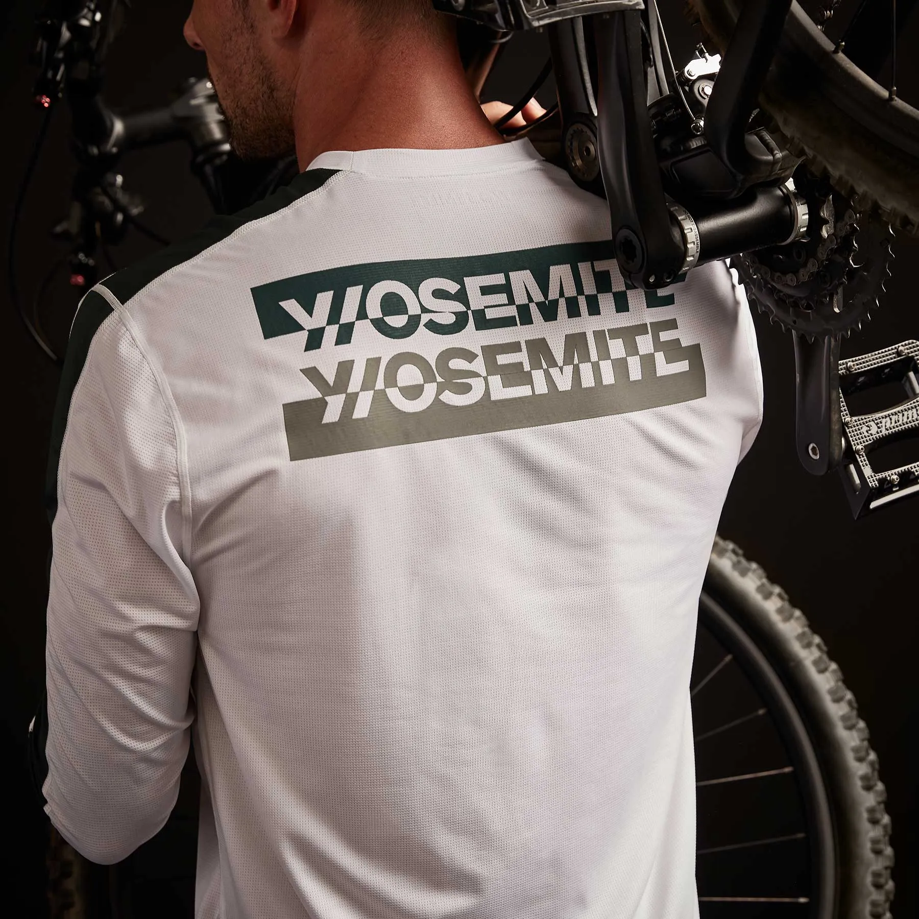 Graphic Striped Performance Tee - White/Bamboo sold by James Perse