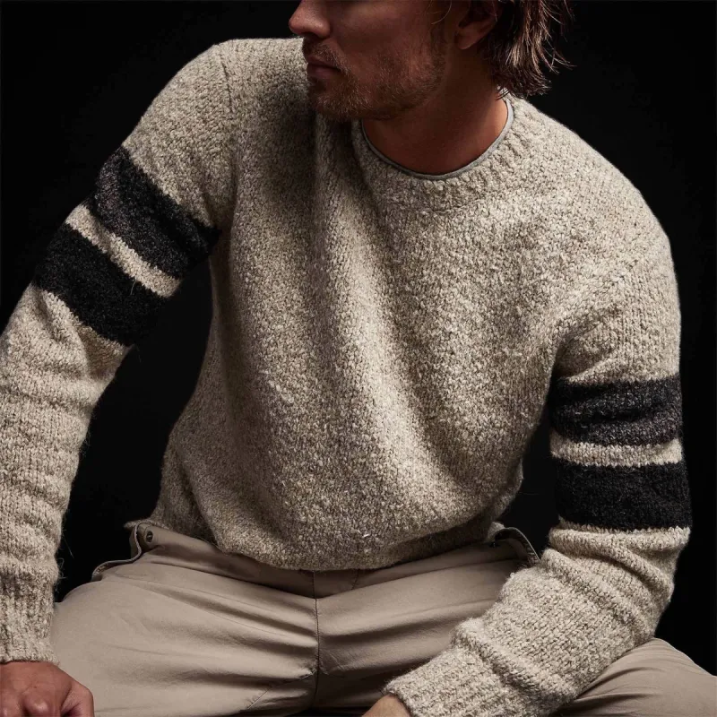 Americana Sweater - Stone/Charcoal/Black made by James Perse