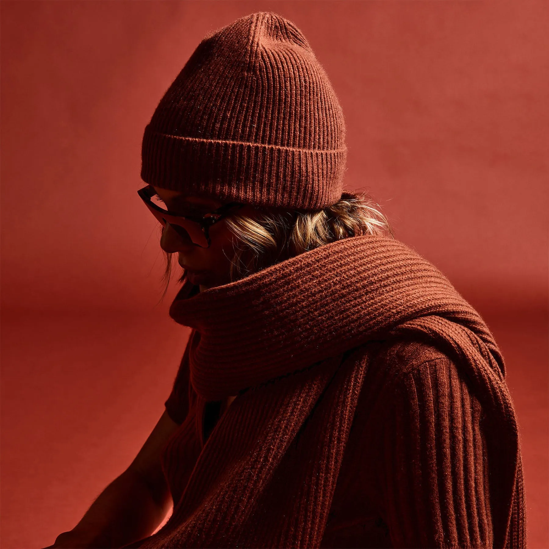 Solid Cashmere Beanie - Goji sold by James Perse product image thumbnail 2