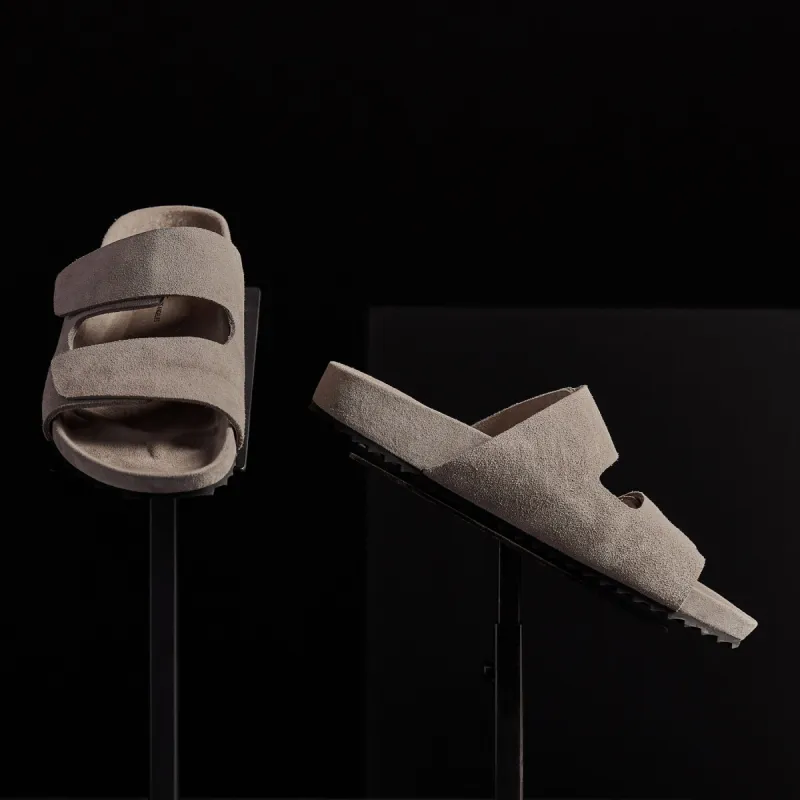 Men's Double Strap Suede Slide - Earth sold by James Perse