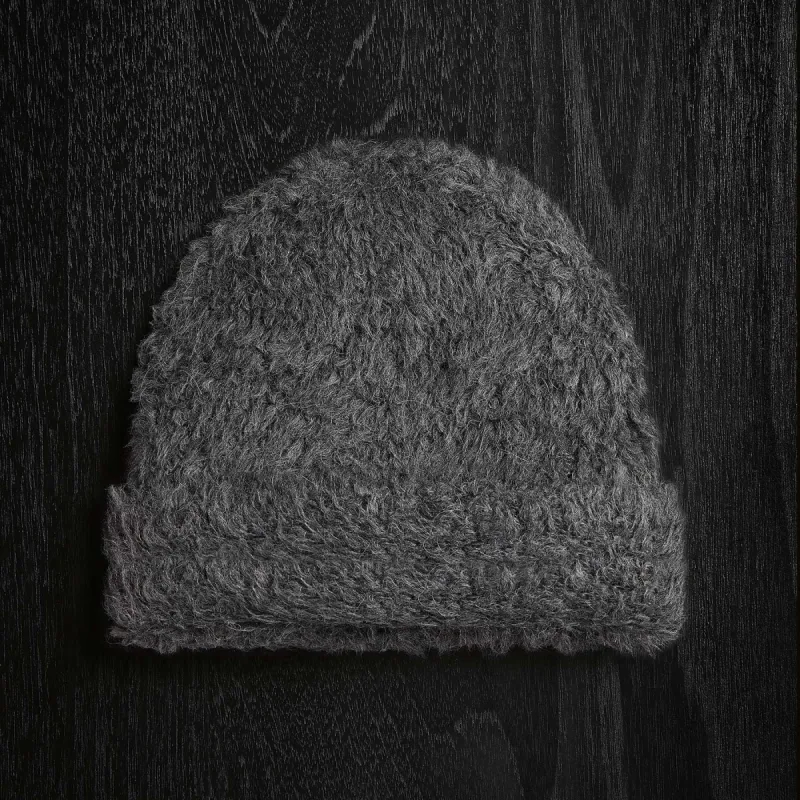 Wool Blend Sherpa Beanie - Anthracite sold by James Perse