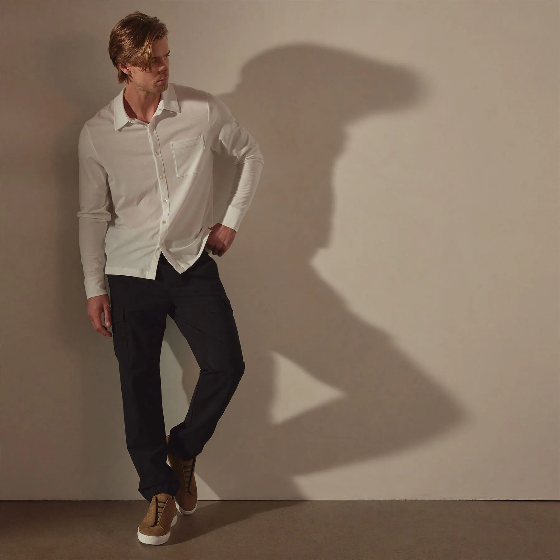 Clean Finish Jersey Shirt - White sold by James Perse product image thumbnail 2