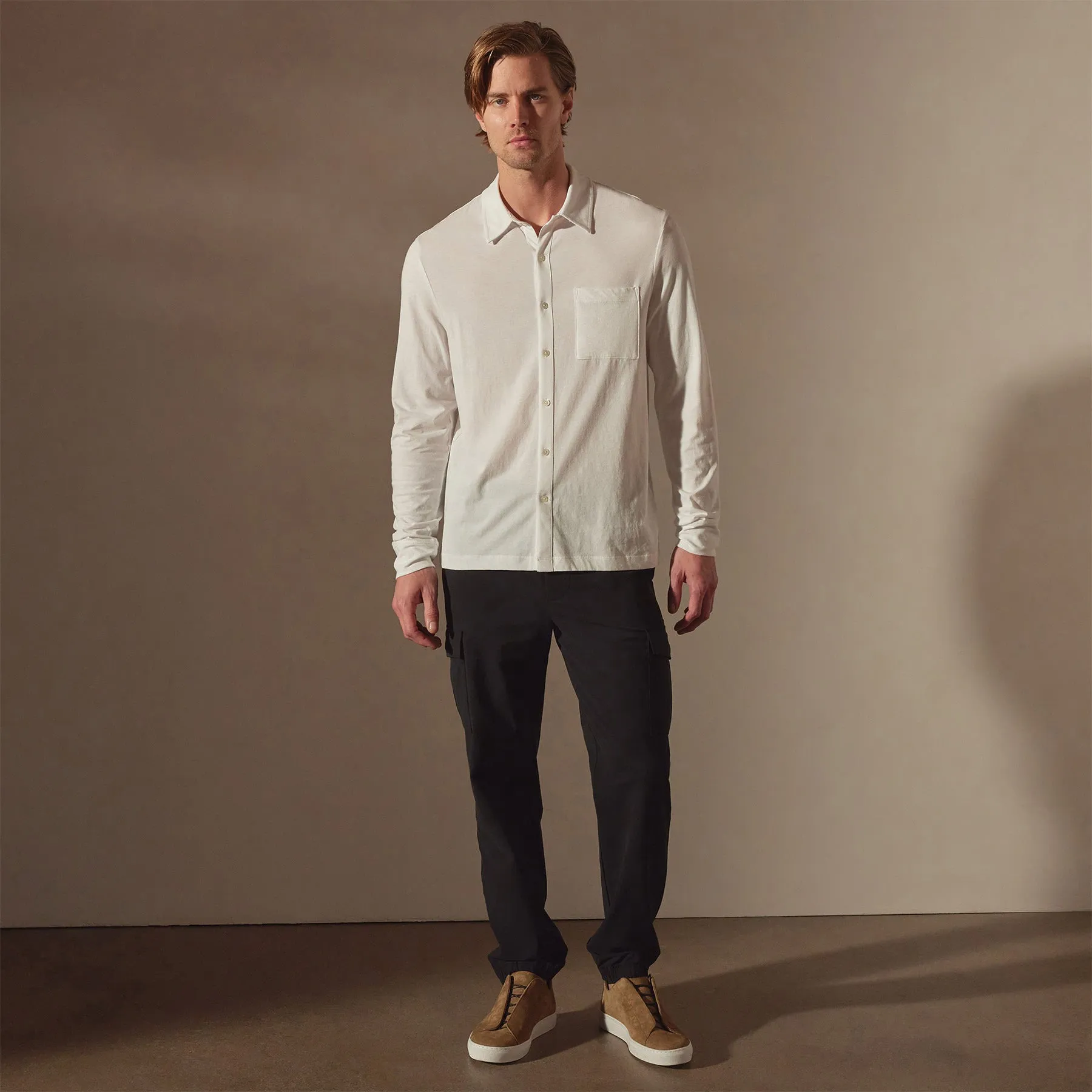 Clean Finish Jersey Shirt - White sold by James Perse product image thumbnail 3