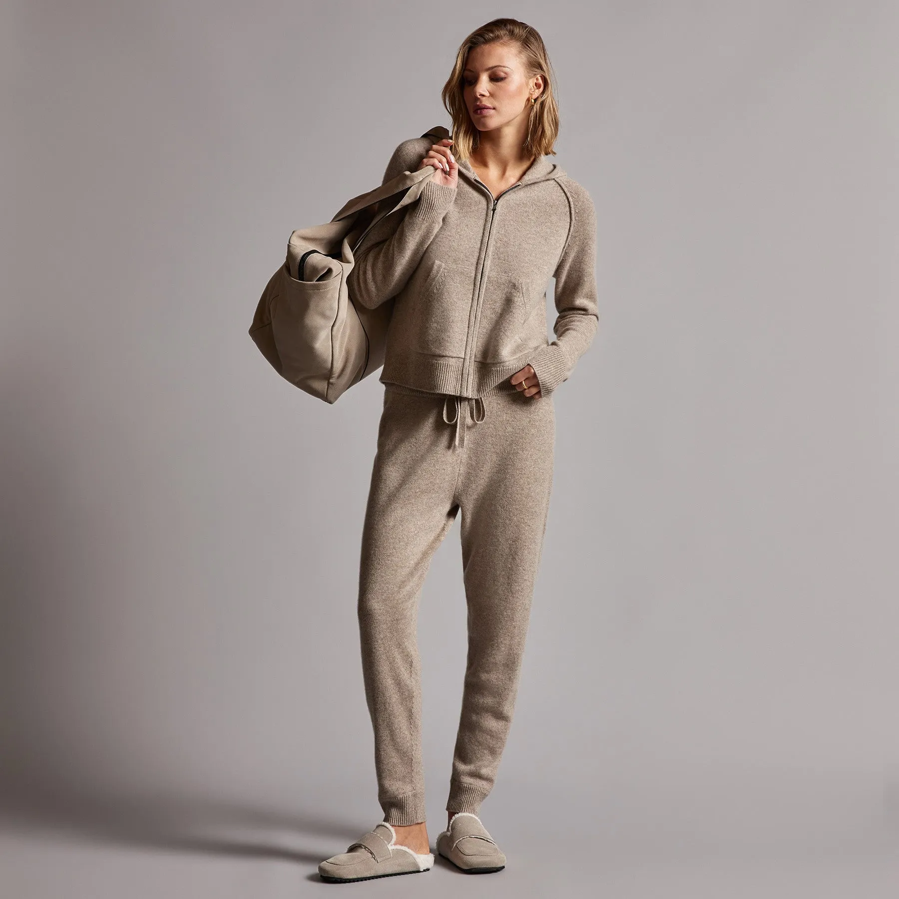 Recycled Cashmere Track Pant - Coyote sold by James Perse