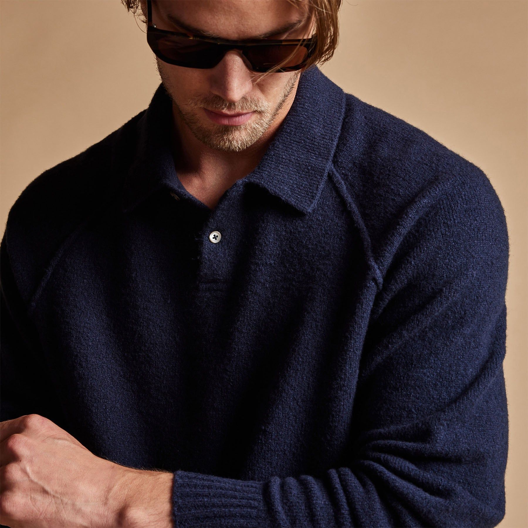 Bayshore Cashmere Polo - Navy sold by James Perse product image thumbnail 2