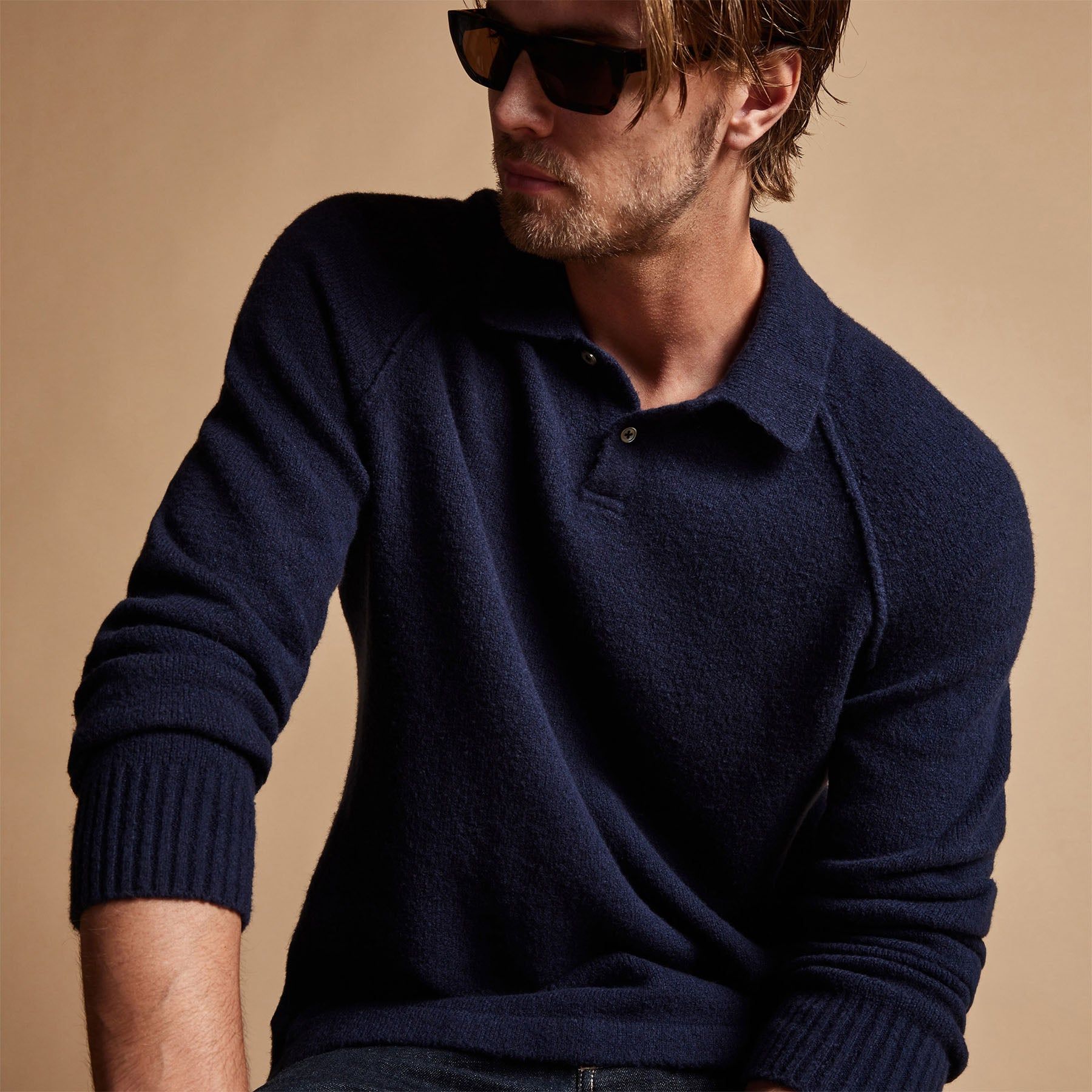 Bayshore Cashmere Polo - Navy sold by James Perse product image thumbnail 3