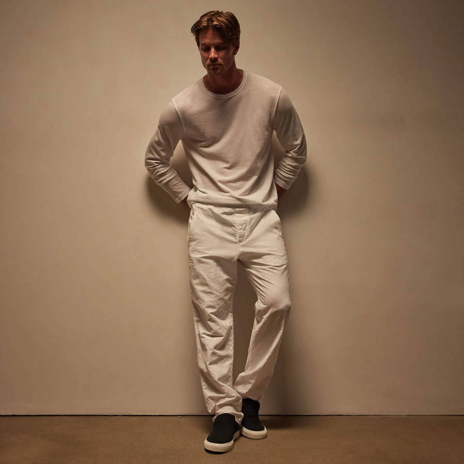 Textured Relaxed Pant - White sold by James Perse product image thumbnail 2