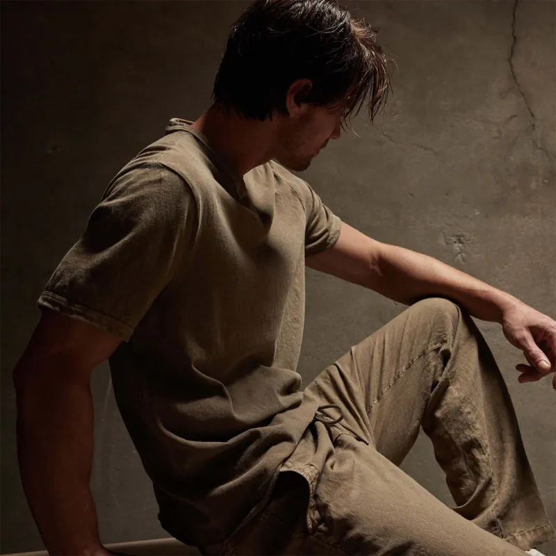 Slub Jersey Short Sleeve Crew - Cashew Pigment sold by James Perse