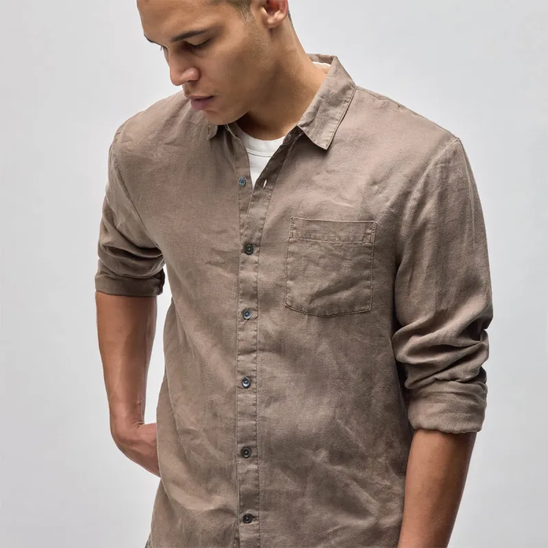 Lightweight Linen Shirt - Cargo Pigment sold by James Perse