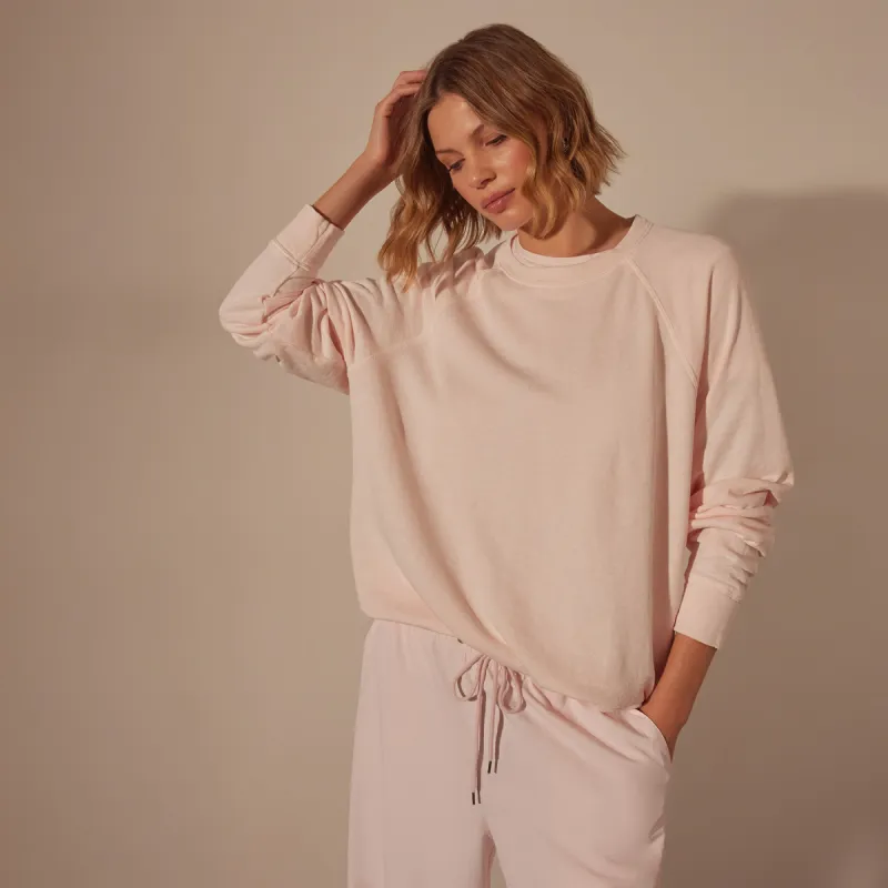 Vintage French Terry Relaxed Sweatshirt - Zephyr Pigment sold by James Perse