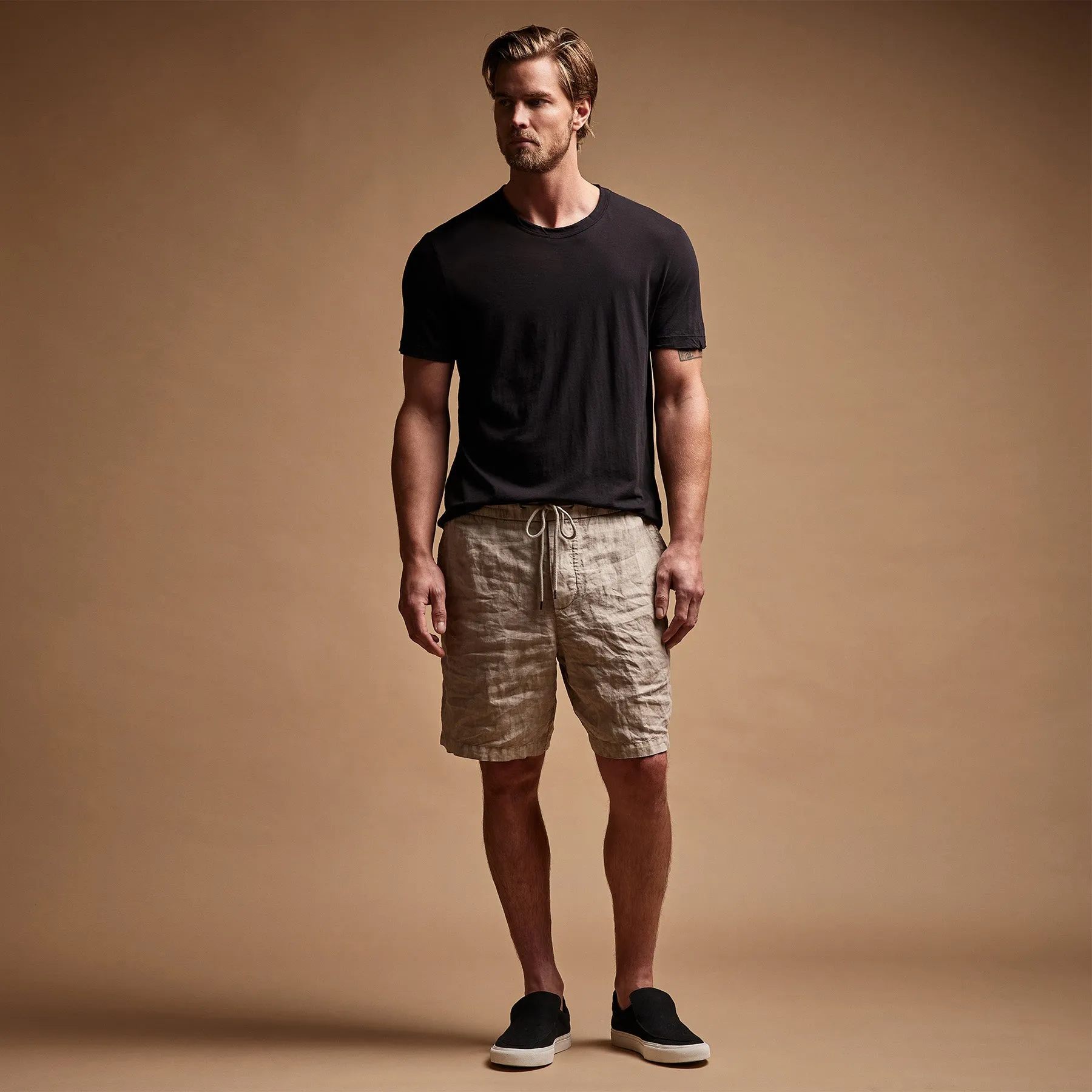 Relaxed Fit Linen Short - Mineral Pigment sold by James Perse product image thumbnail 3