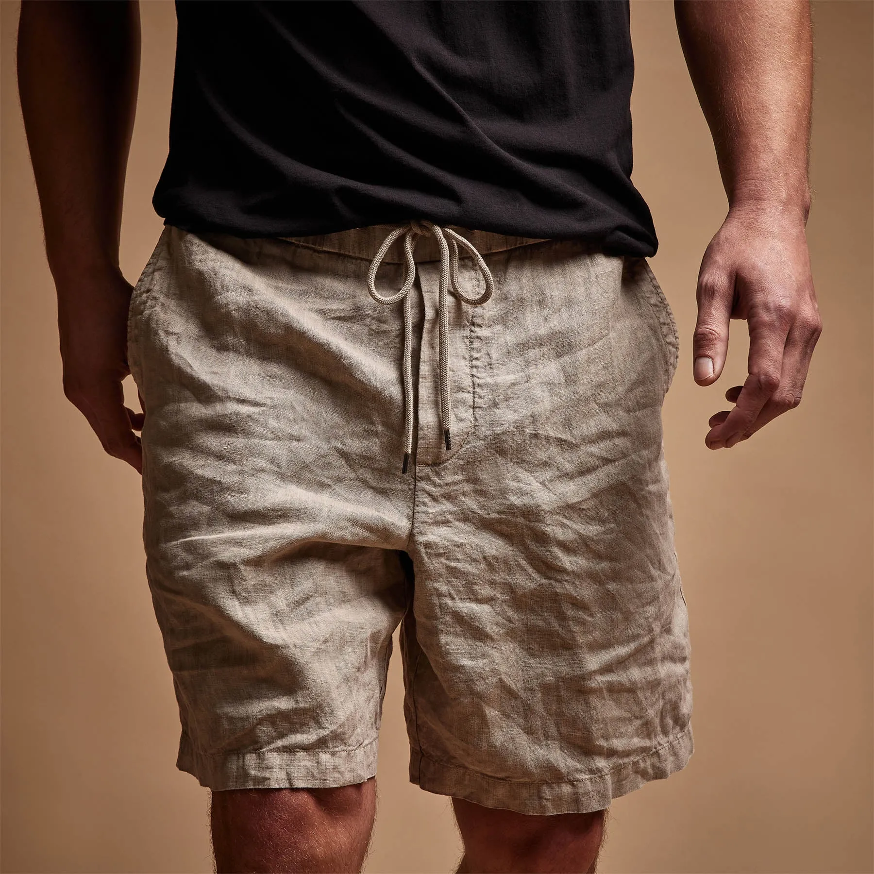 Relaxed Fit Linen Short - Mineral Pigment sold by James Perse