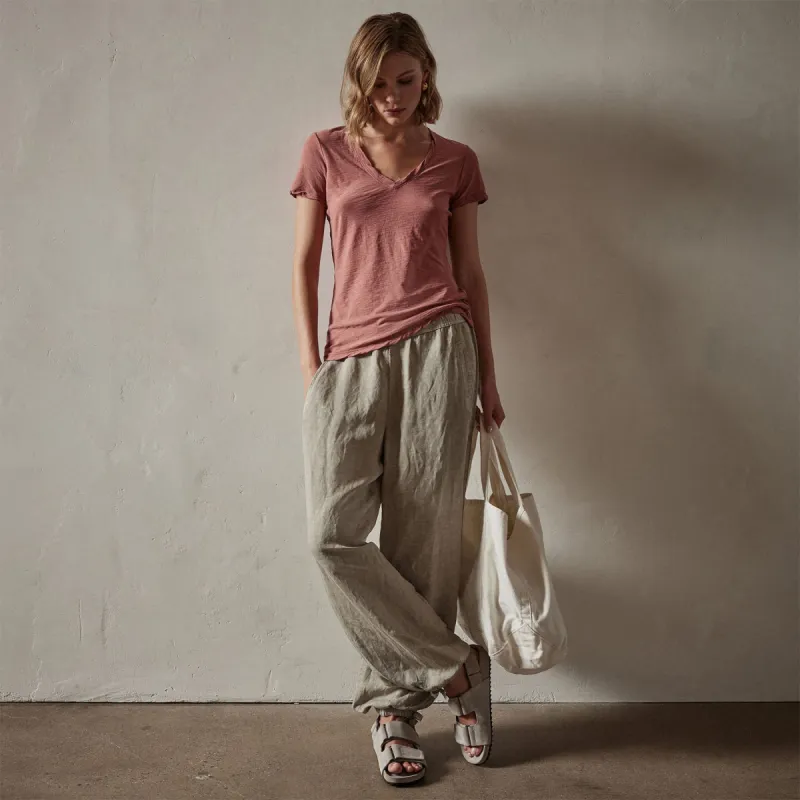 Sheer Slub Casual V Neck - Arizona sold by James Perse