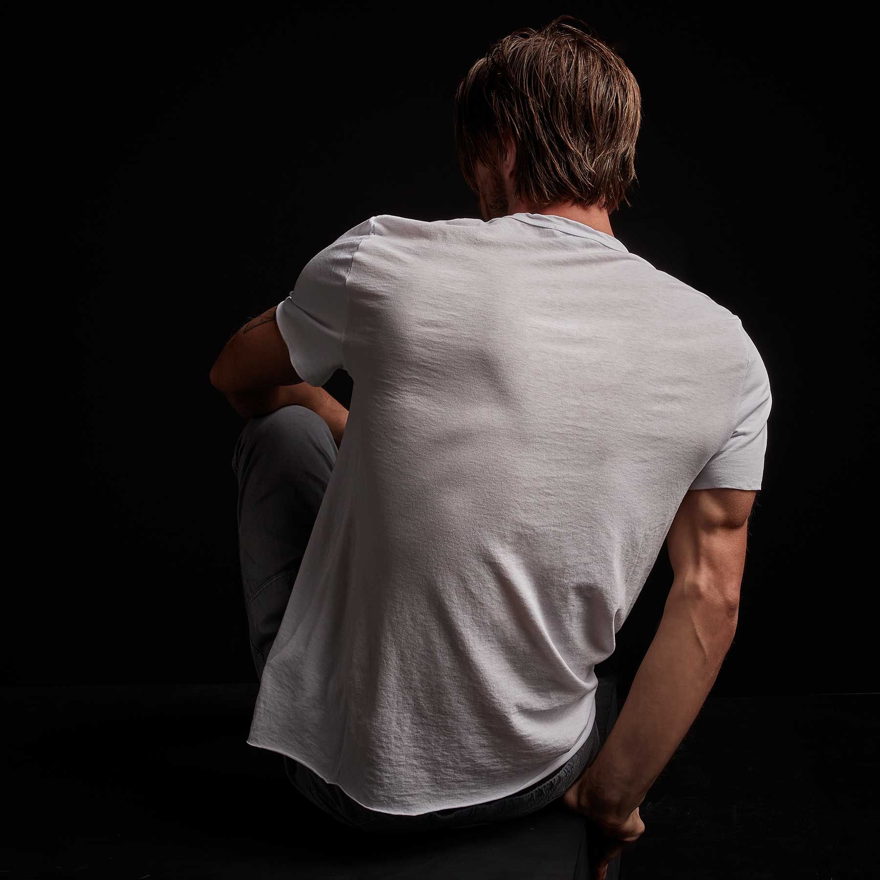 Clear Jersey Short Sleeve Pocket Crew - White sold by James Perse product image thumbnail 4