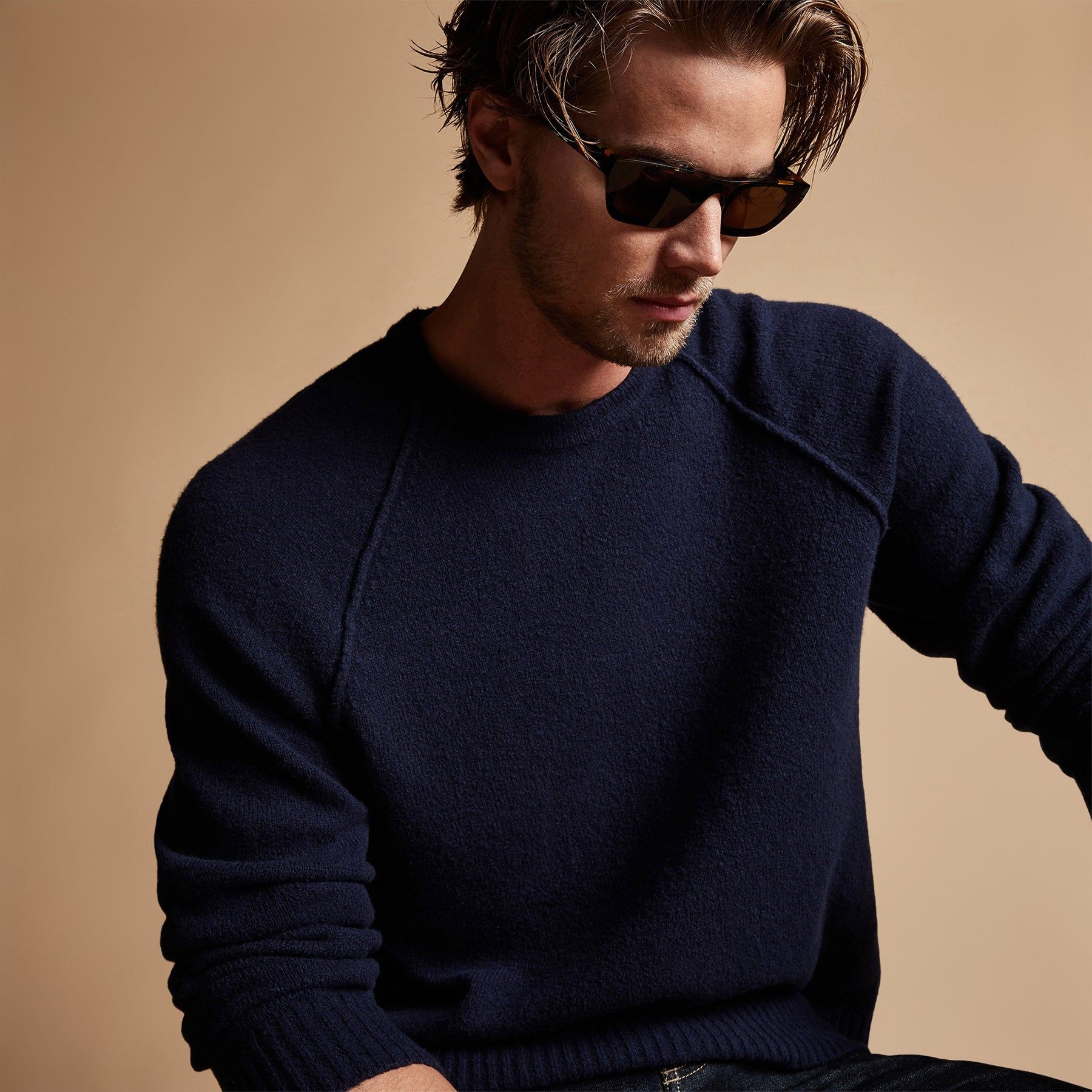 Bayshore Cashmere Sweater - Navy sold by James Perse product image thumbnail 2