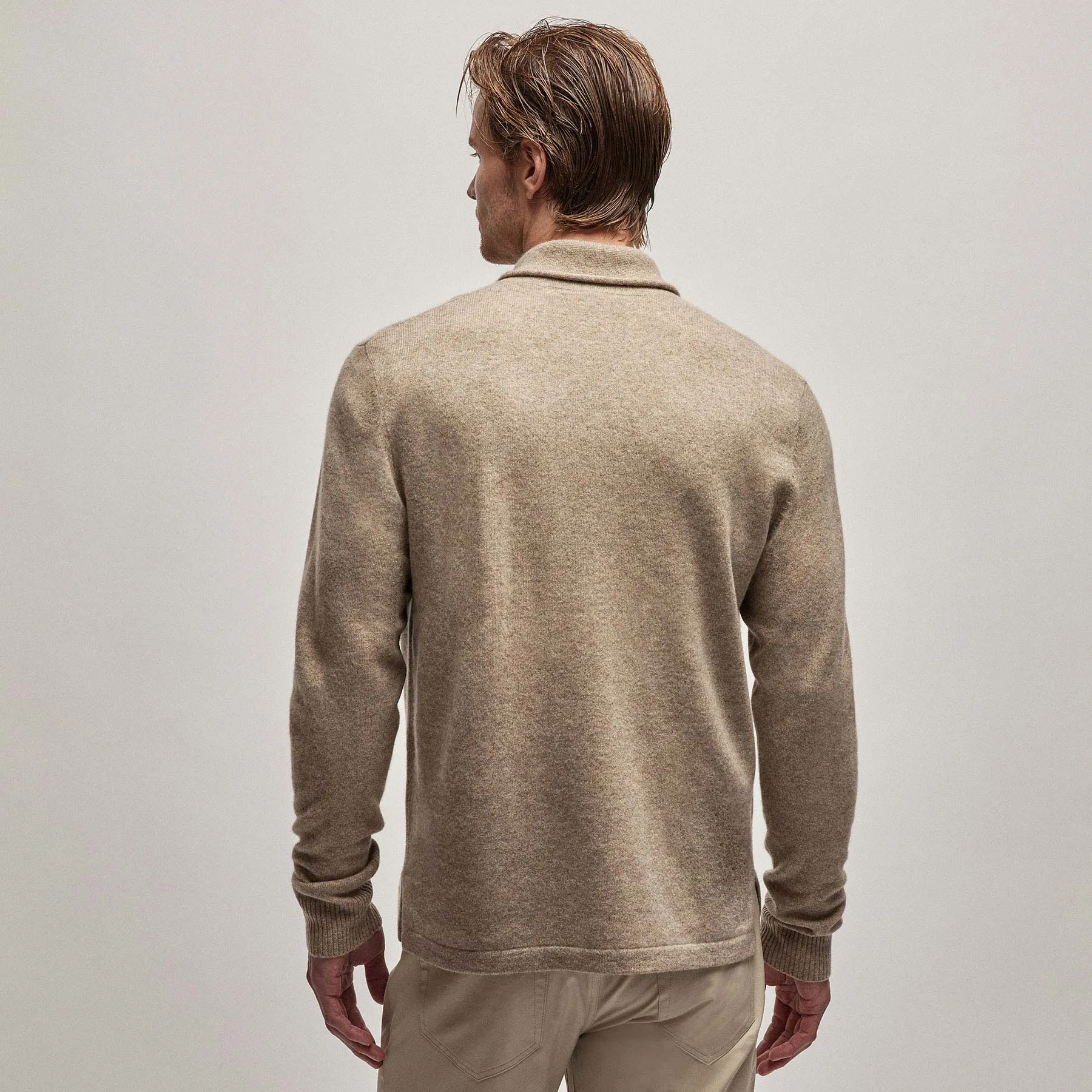 Recycled Cashmere Shawl Collar Sweater - Coyote sold by James Perse product image thumbnail 5