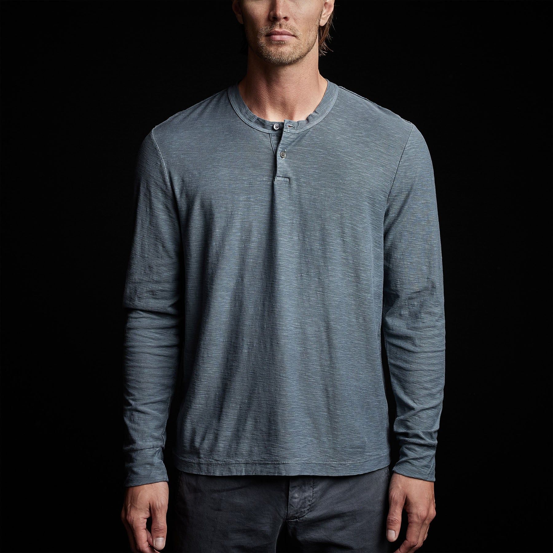 Reverse Slub Jersey Henley - Maine Pigment sold by James Perse product image thumbnail 3