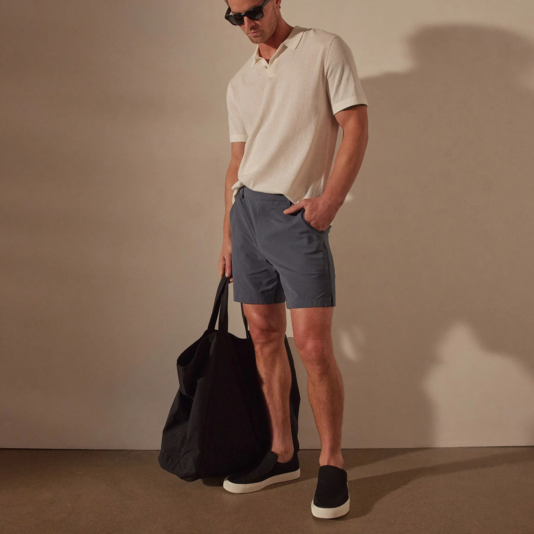 Large Matte Nylon Tote - Black sold by James Perse product image thumbnail 2