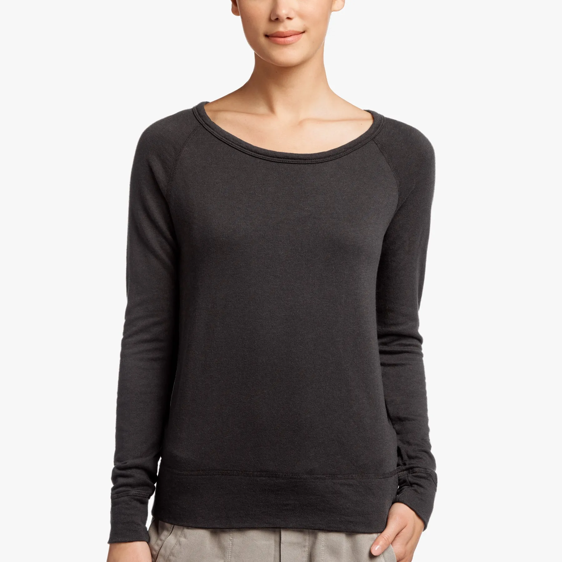 Vintage French Terry Sweatshirt - Carbon Pigment sold by James Perse