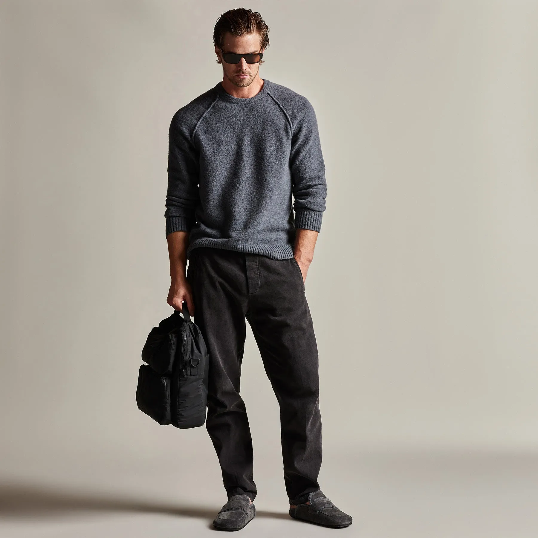 Brushed Cotton Twill Trouser - Magma Pigment sold by James Perse