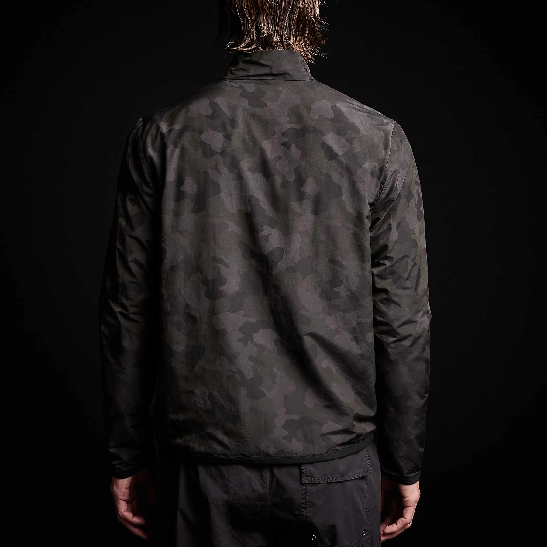 Camo Cotton Nylon Windbreaker - Dark Olive Camo sold by James Perse product image thumbnail 5