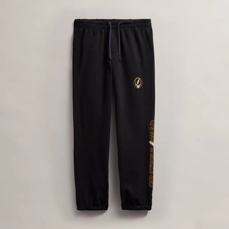 Men's Grateful Dead Skull Sweatpant - Black/Cadmium sold by James Perse